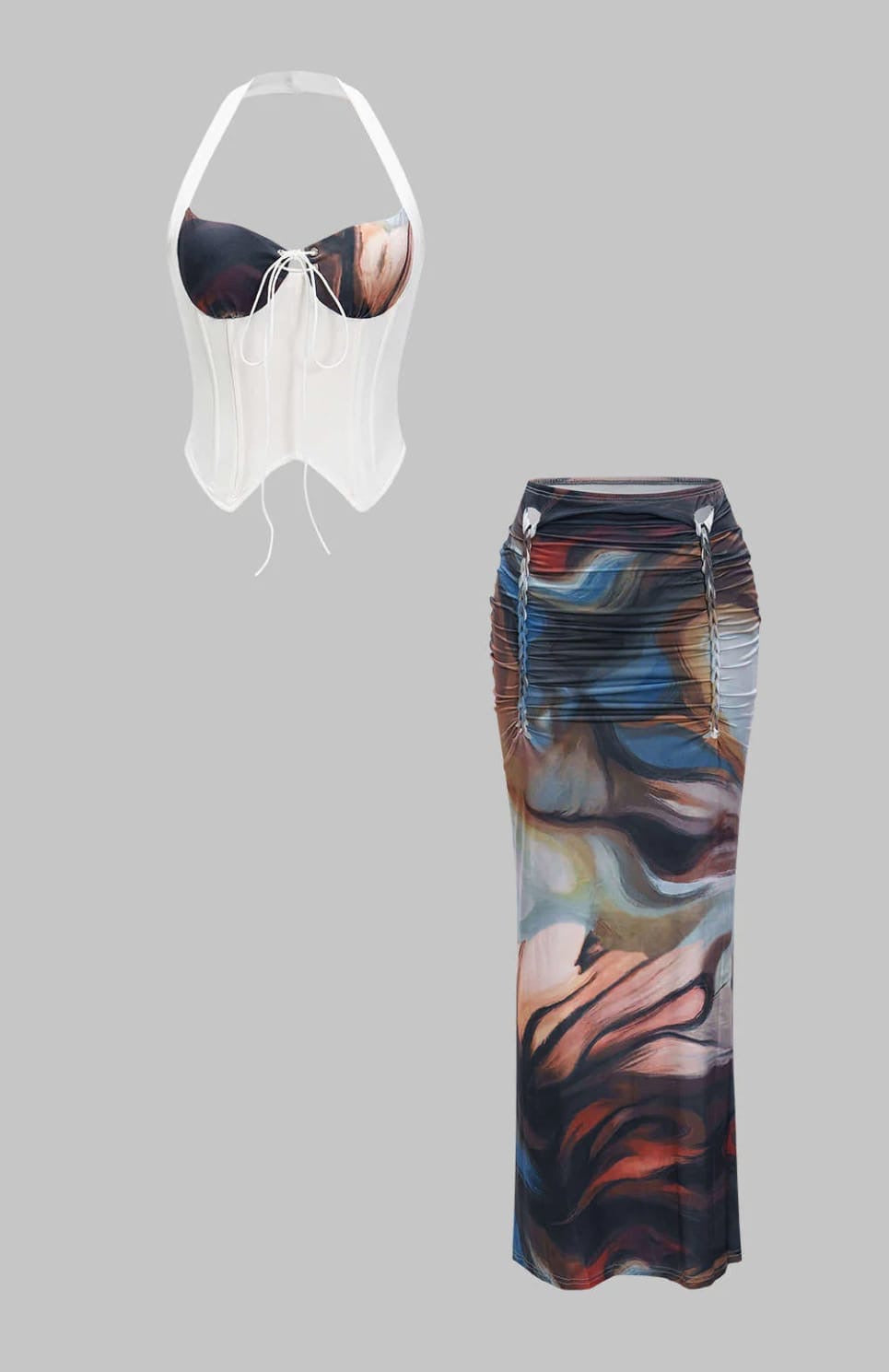 Conjunto micas falda y blusa (Nuevo talla xs )