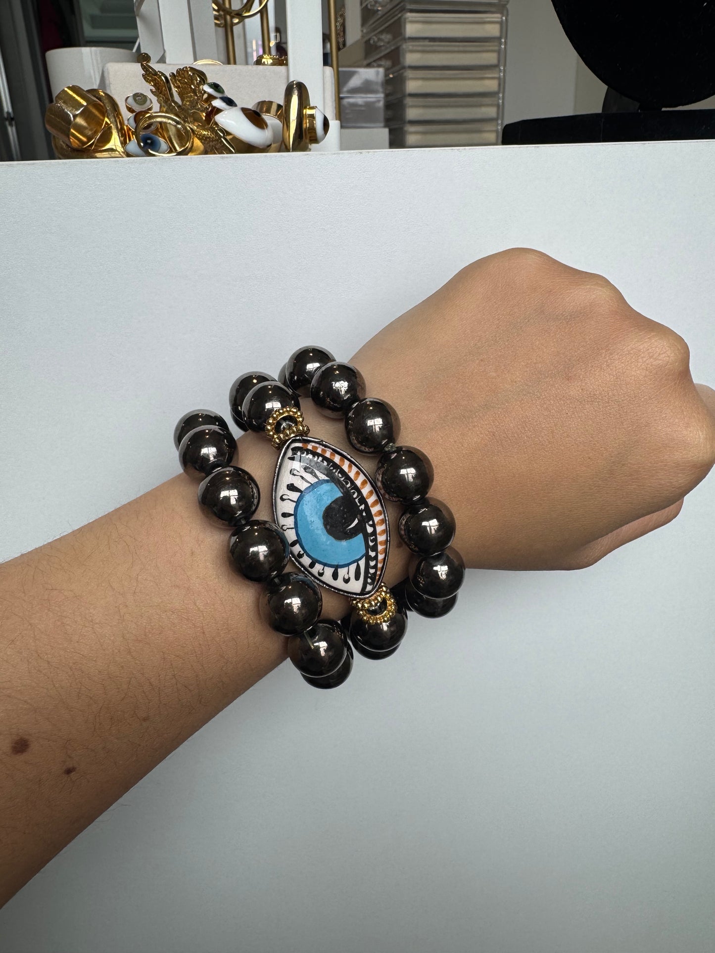3 pulseras +ojo