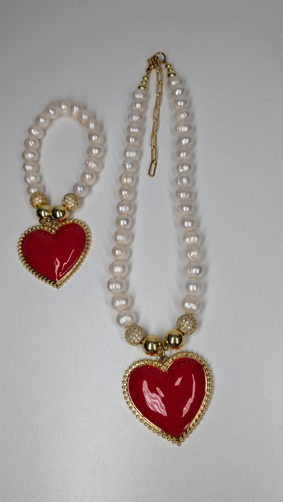 Set de Perla’s con corazon