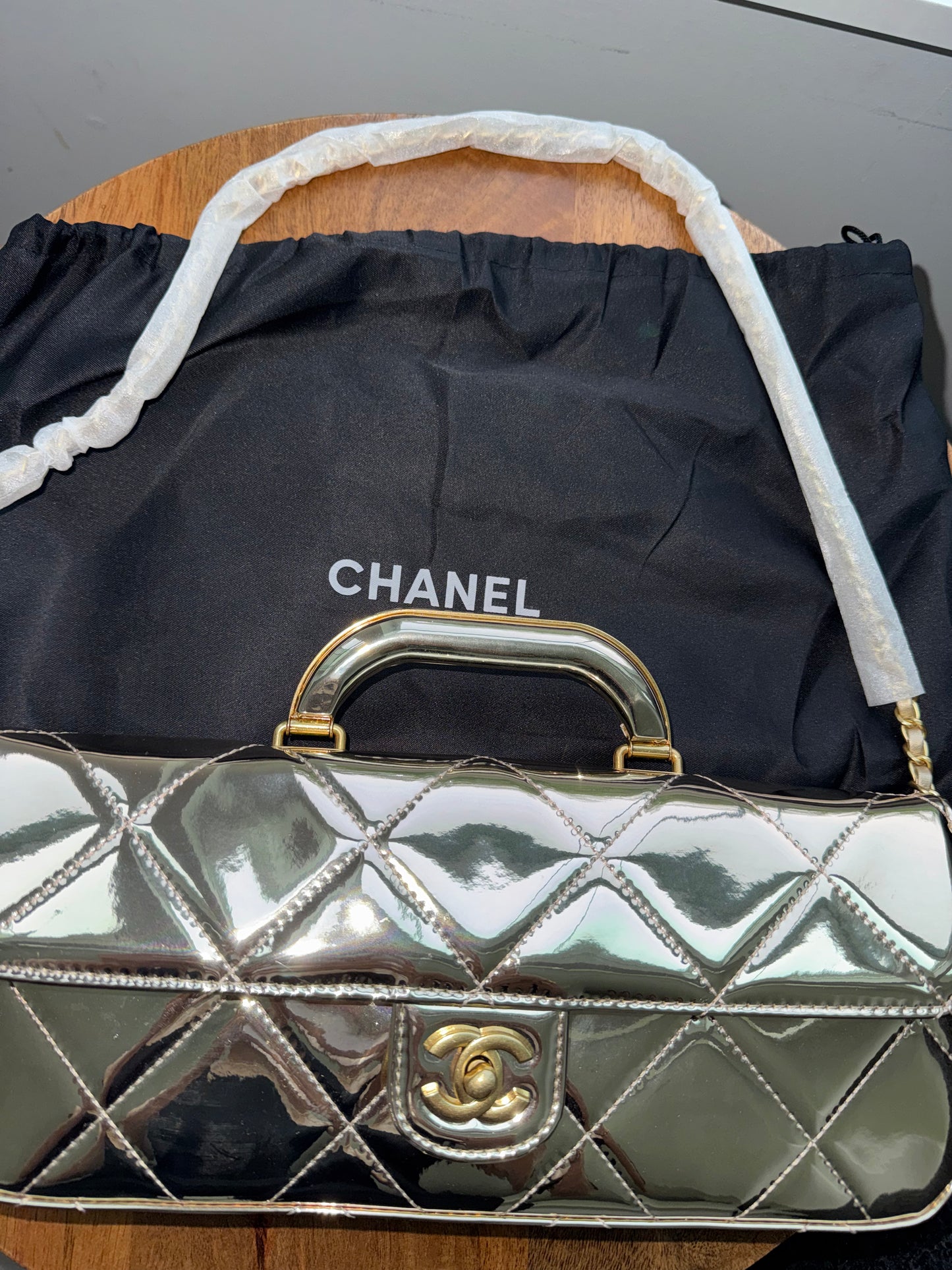 Bolsa Chanel Dorada top quality