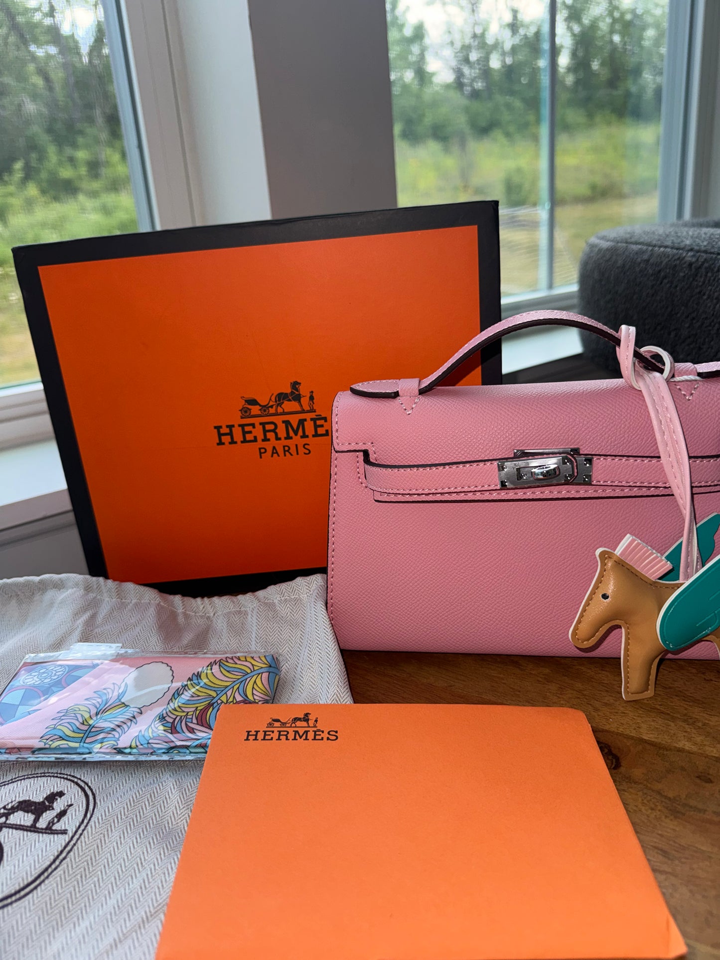 Bolsa Kelly Rosita con accesorios y caja top quality