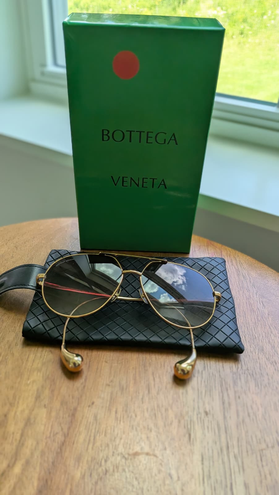 Lentes bottega top quality con estuche y caja