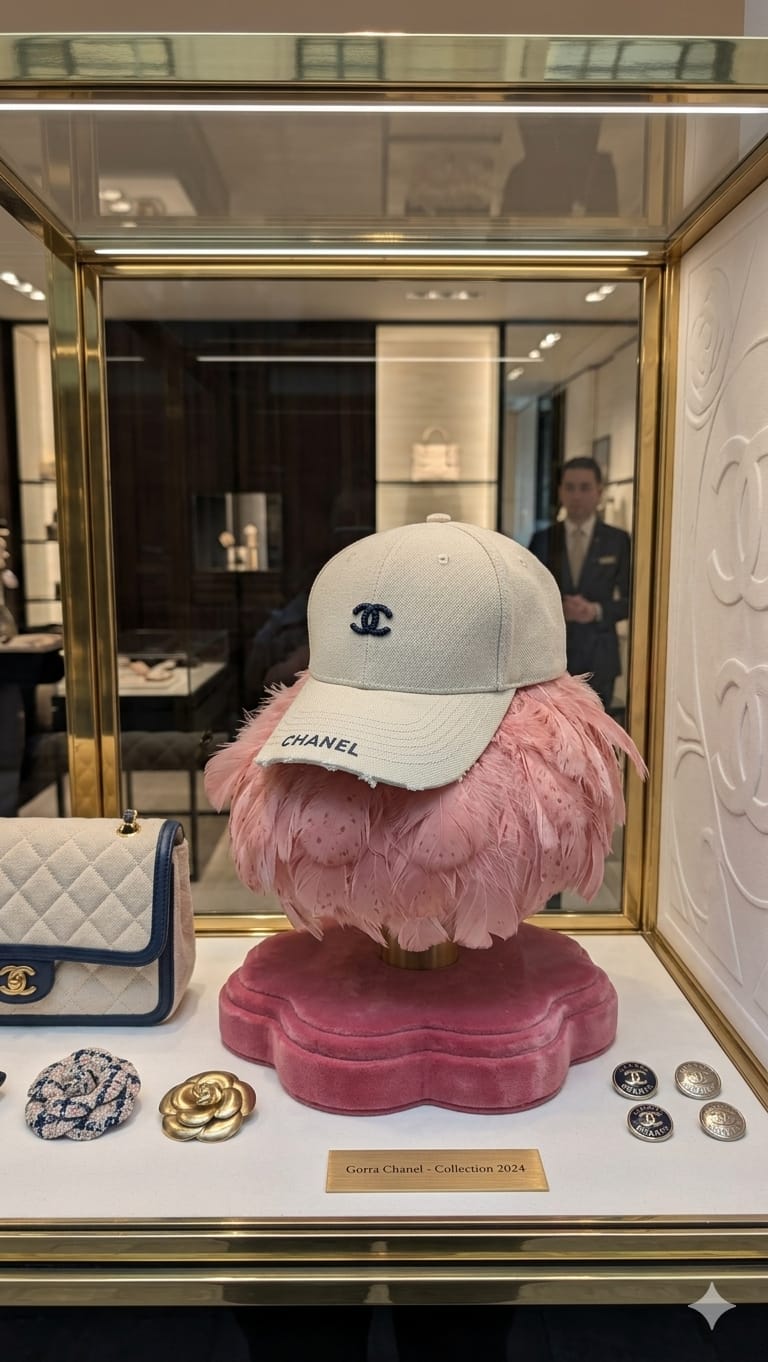 Gorra Chanel beige