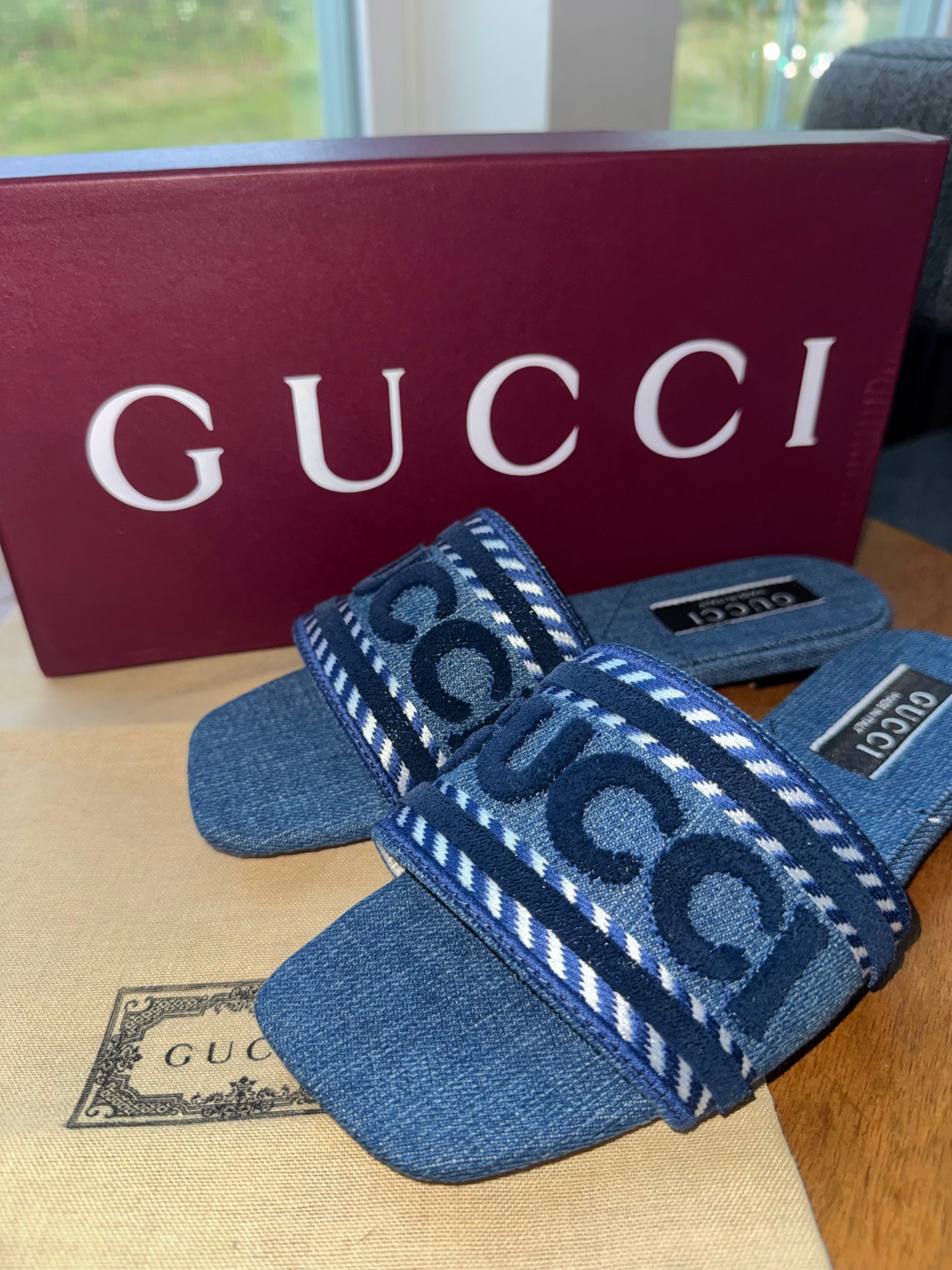 Sandalias Gucci mezclilla talla 8