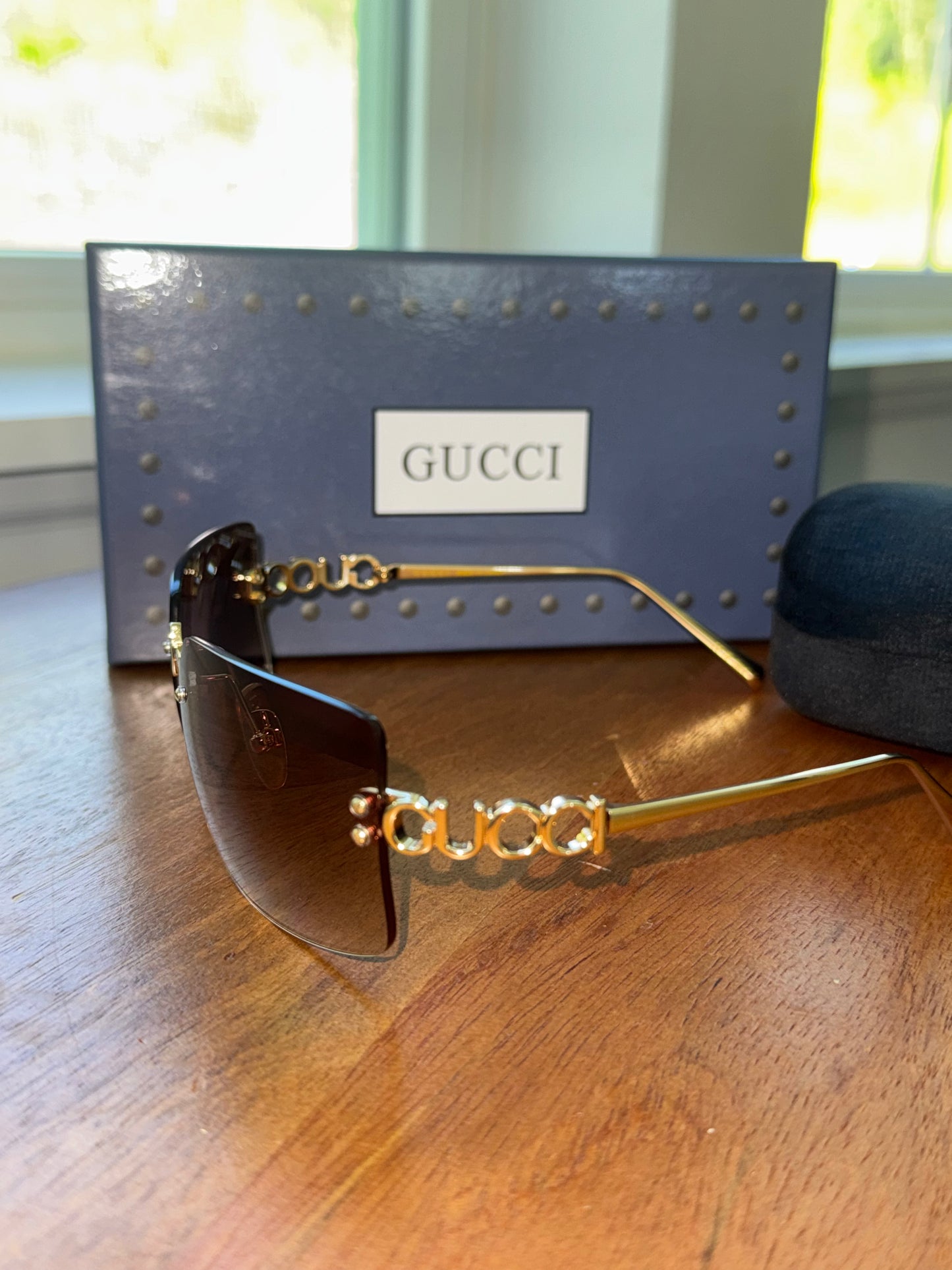 Lentes Gucci top quality con caja y estuche