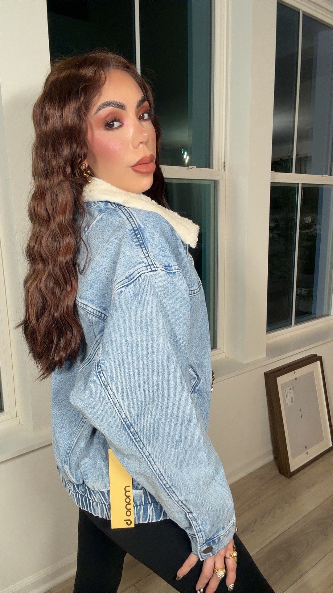 Chamarra mezclilla con peluche