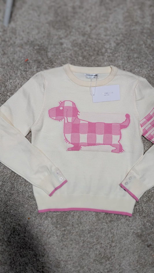 Thom browne Sueter Rosa talla small nuevo