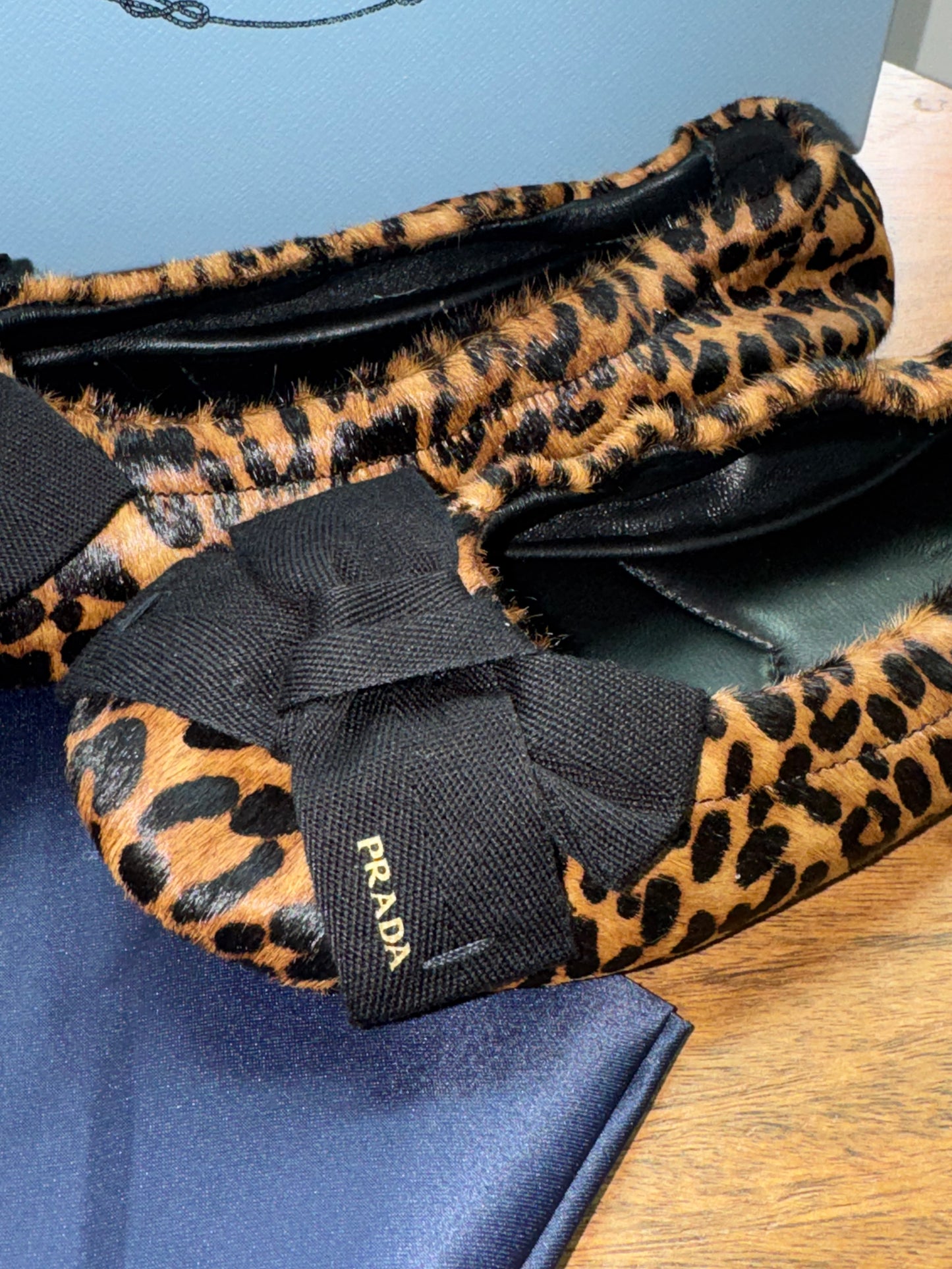 Flats Prada animal print top quality talla 8 con caja y cubre polvo