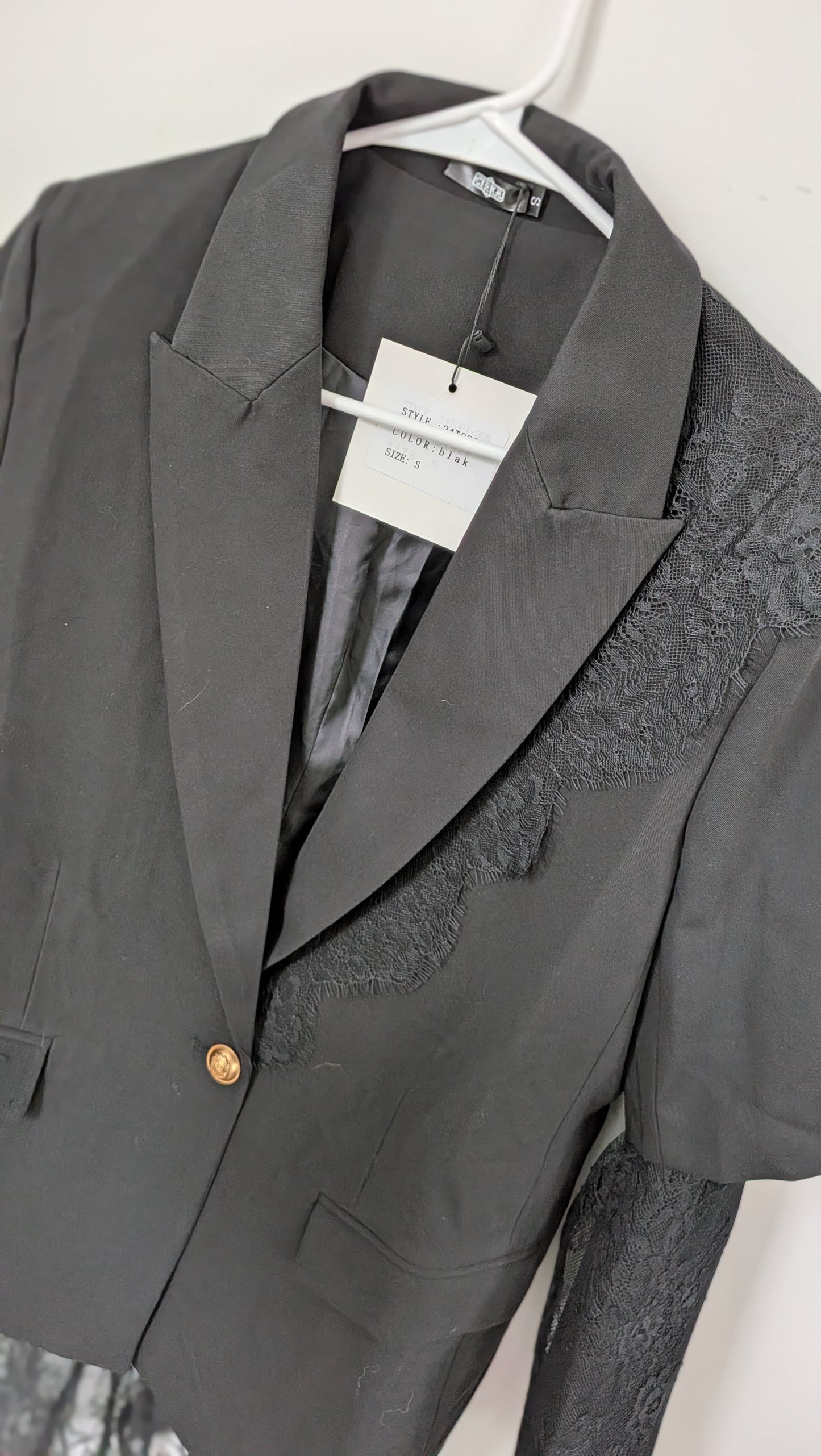 Blazer negro encaje
