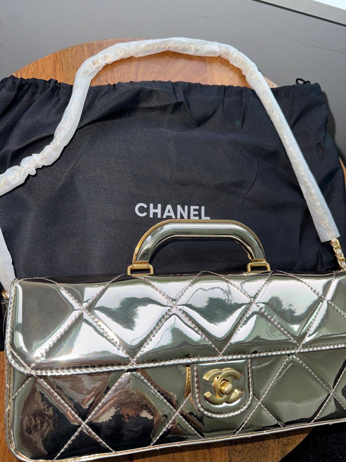 Bolsa Chanel Dorada top quality