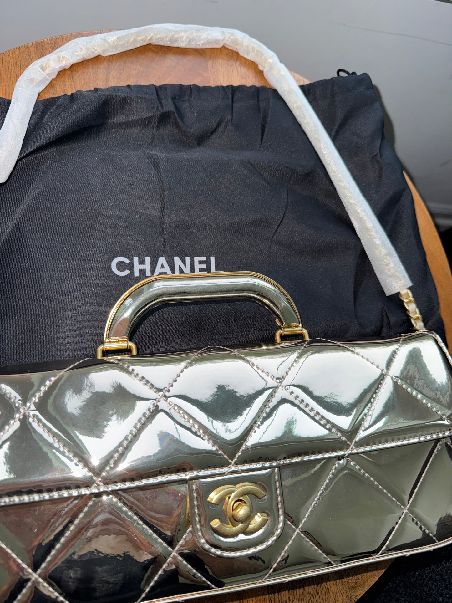 Bolsa Chanel Dorada top quality