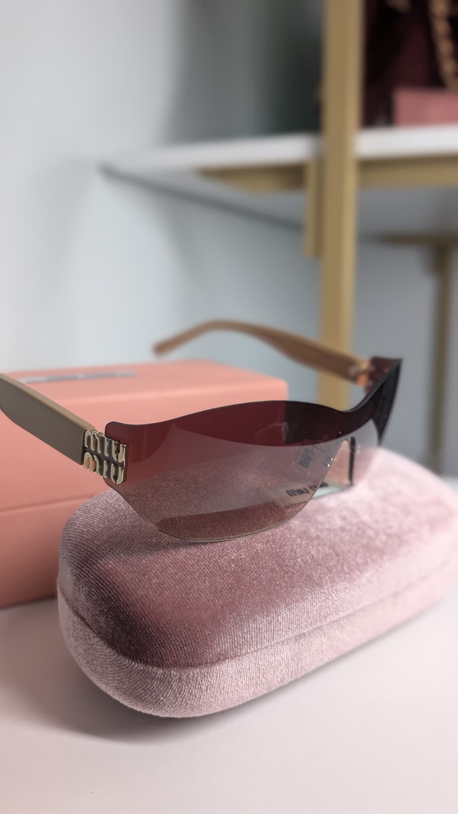 Lentes cafes Miu Miu con estuche top quality