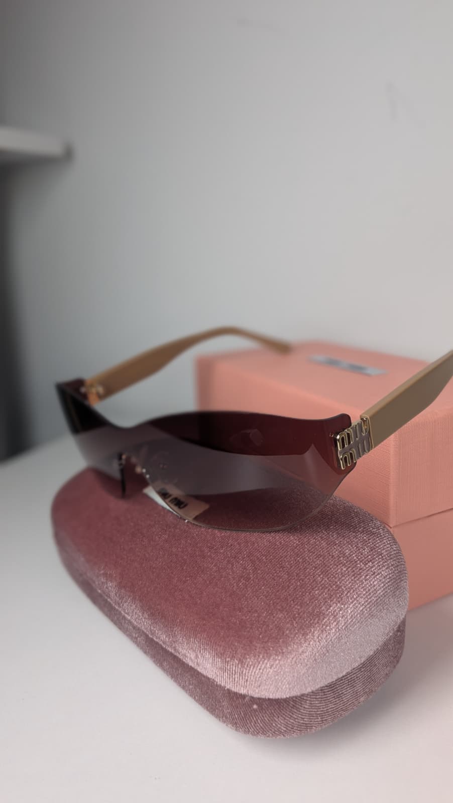 Lentes cafes Miu Miu con estuche top quality