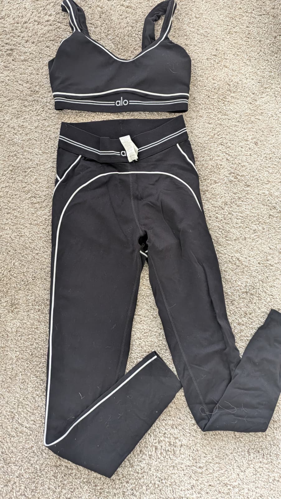 Set alo negro small closet sale.