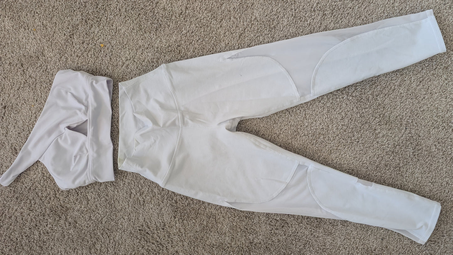 Set alo blanco XXS closet sale estira mucho