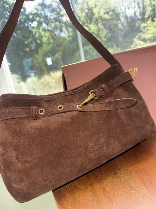 Bolsa Miu Miu café con caja