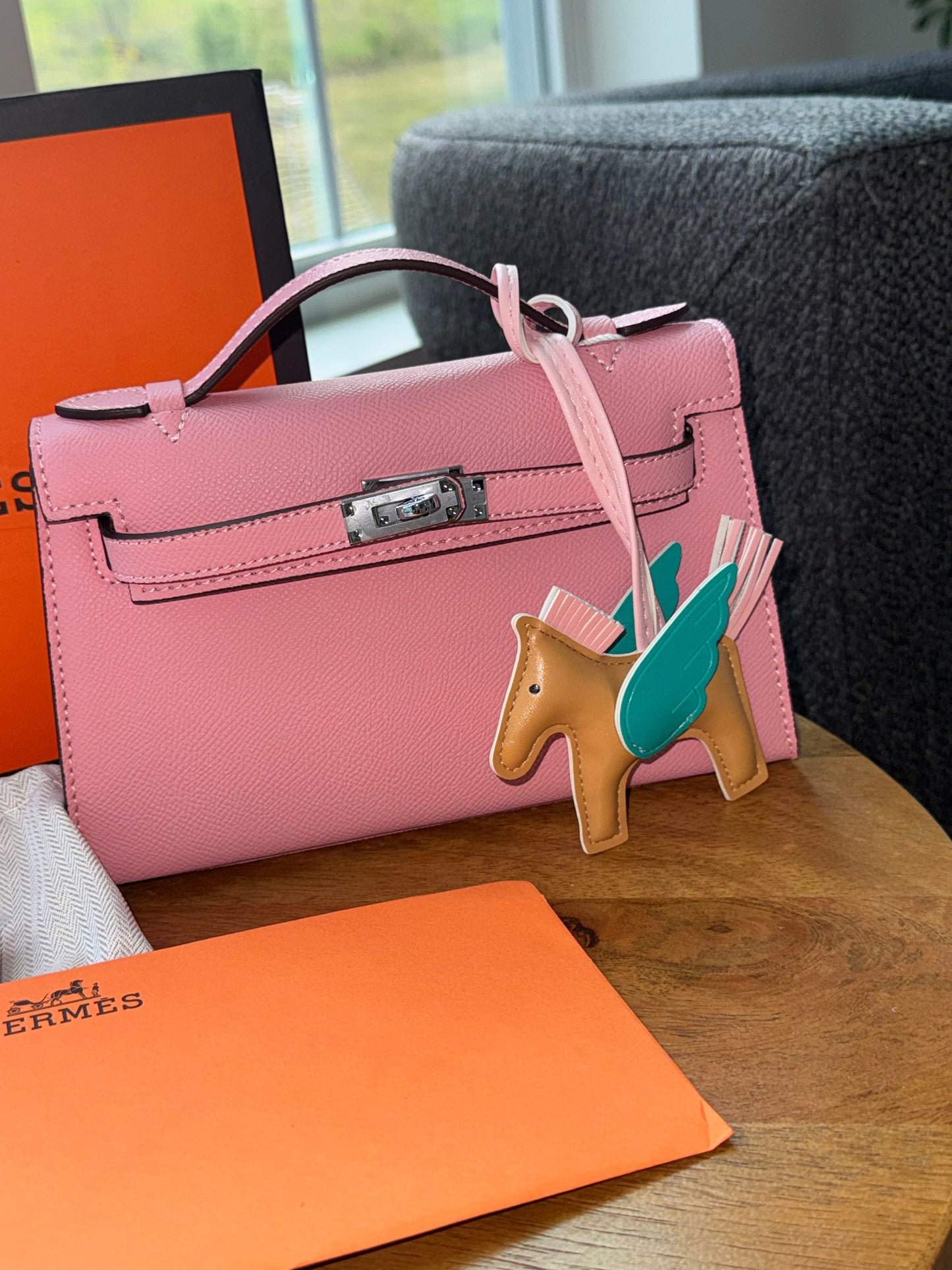 Bolsa Kelly Rosita con accesorios y caja top quality