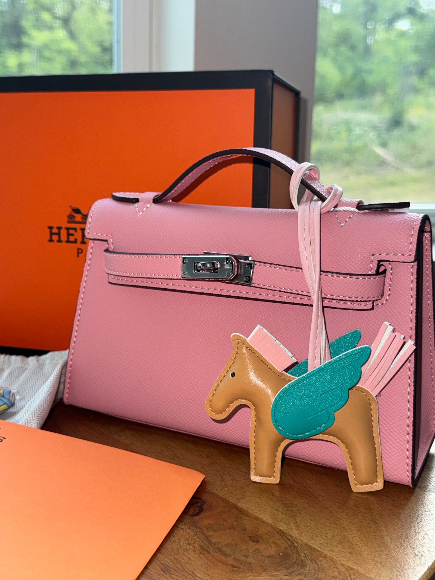Bolsa Kelly Rosita con accesorios y caja top quality