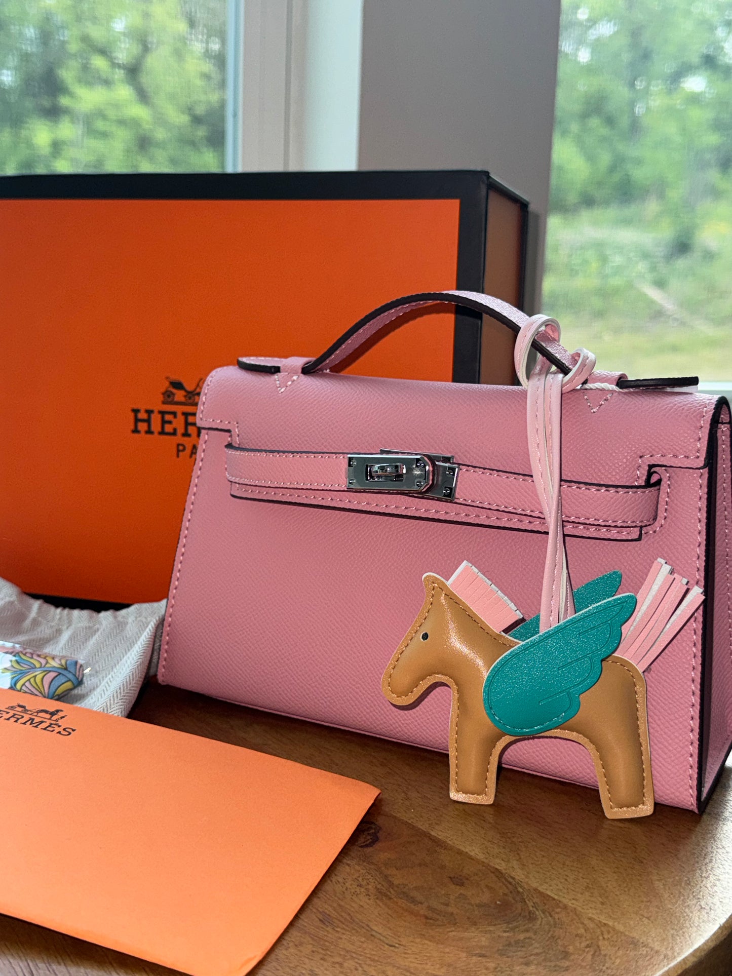 Bolsa Kelly Rosita con accesorios y caja top quality