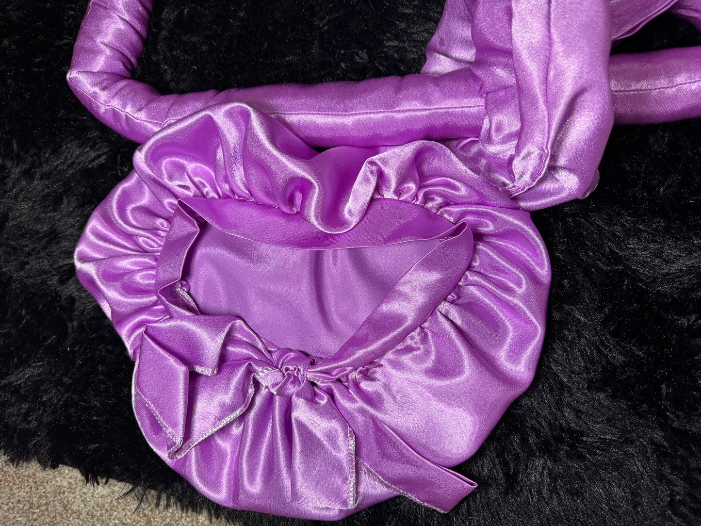 Hair roller fuchsia satin