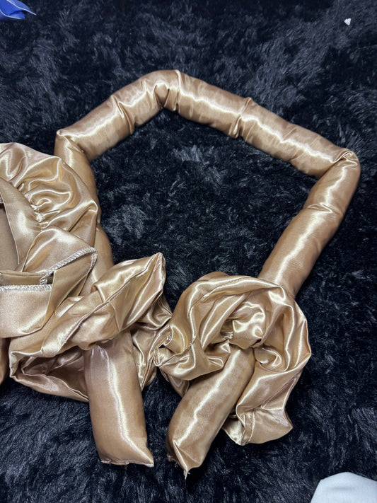 Hair roller champagne satin