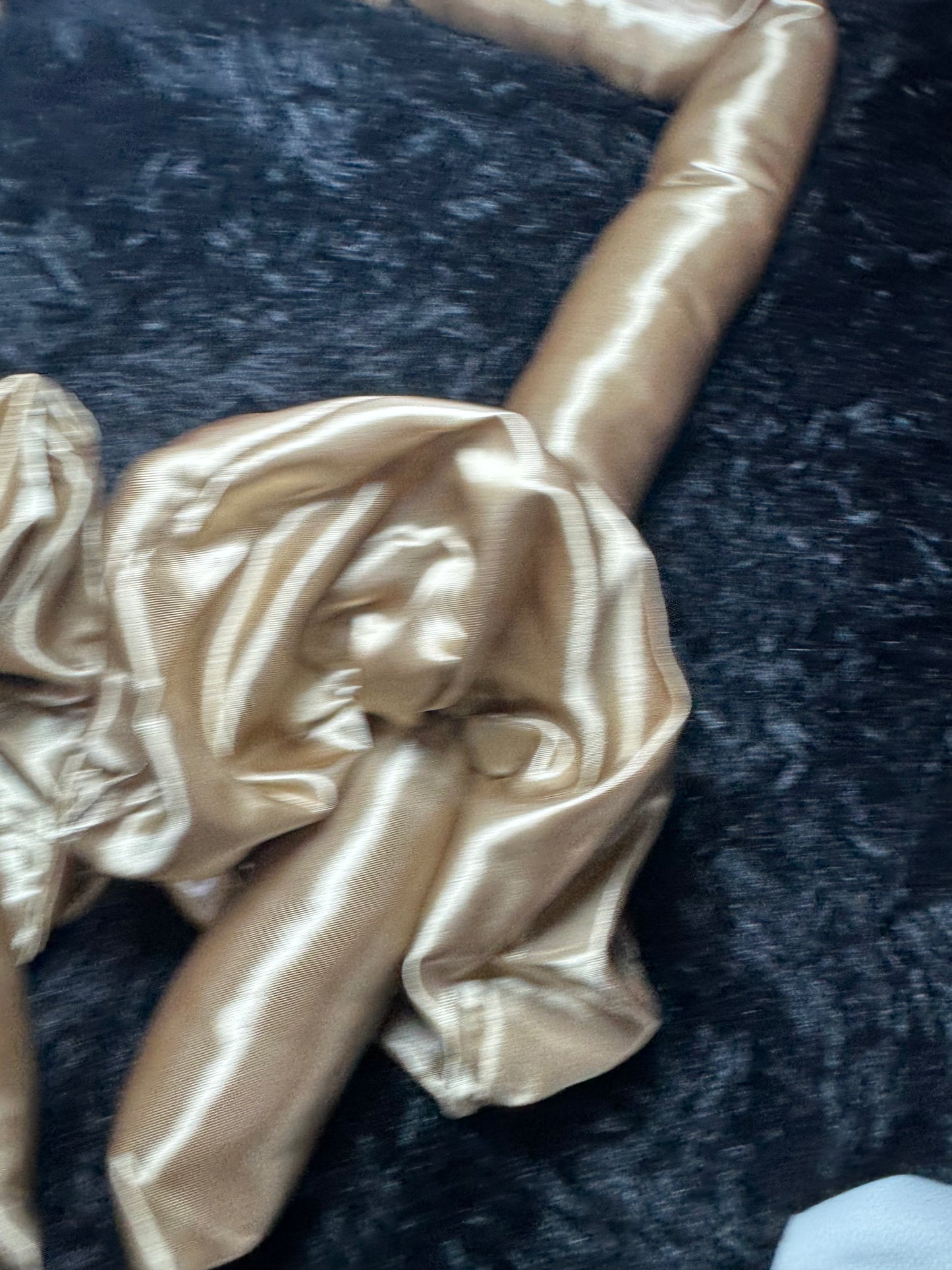Hair roller champagne satin
