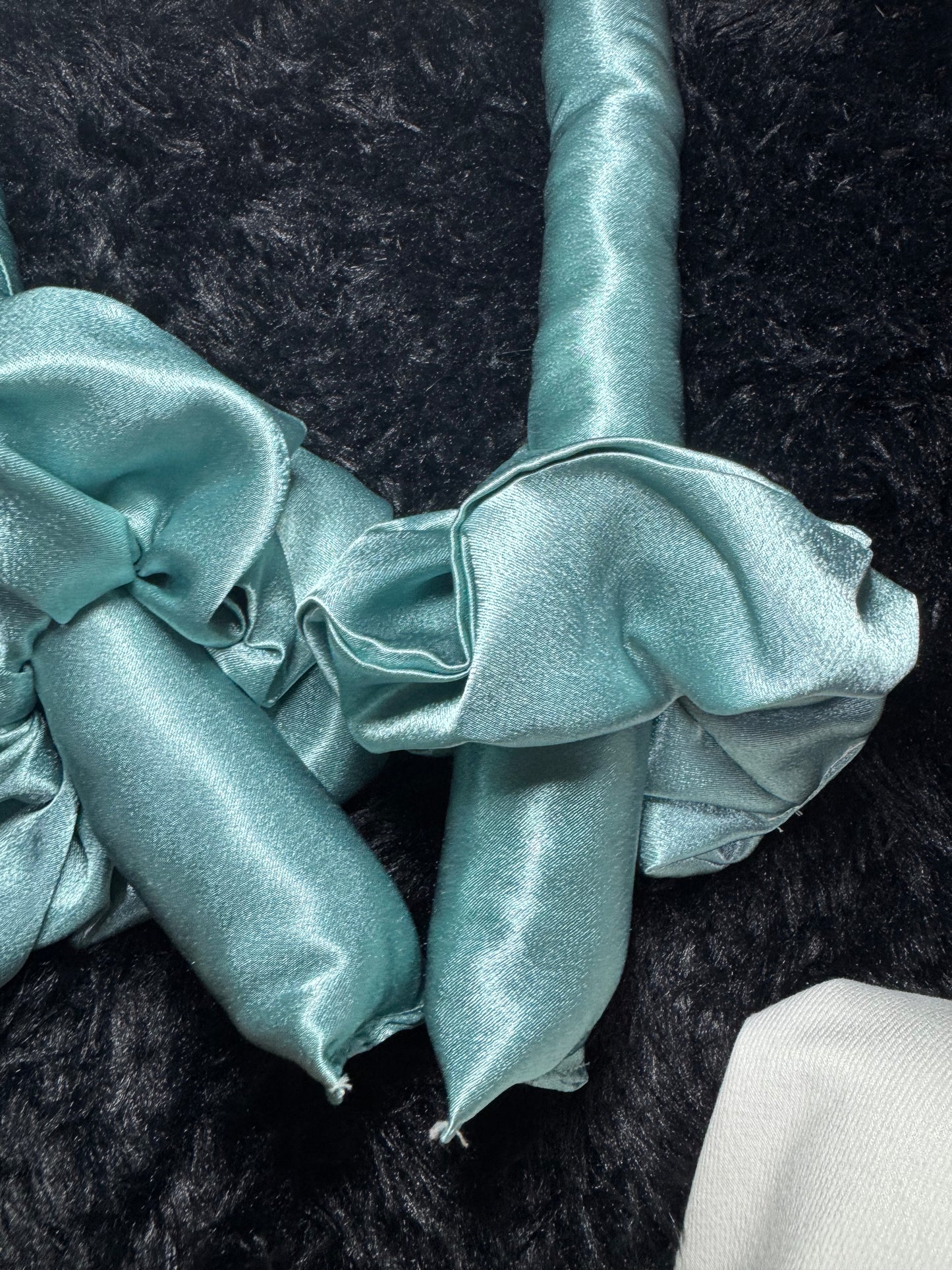 Hair roller mint satin