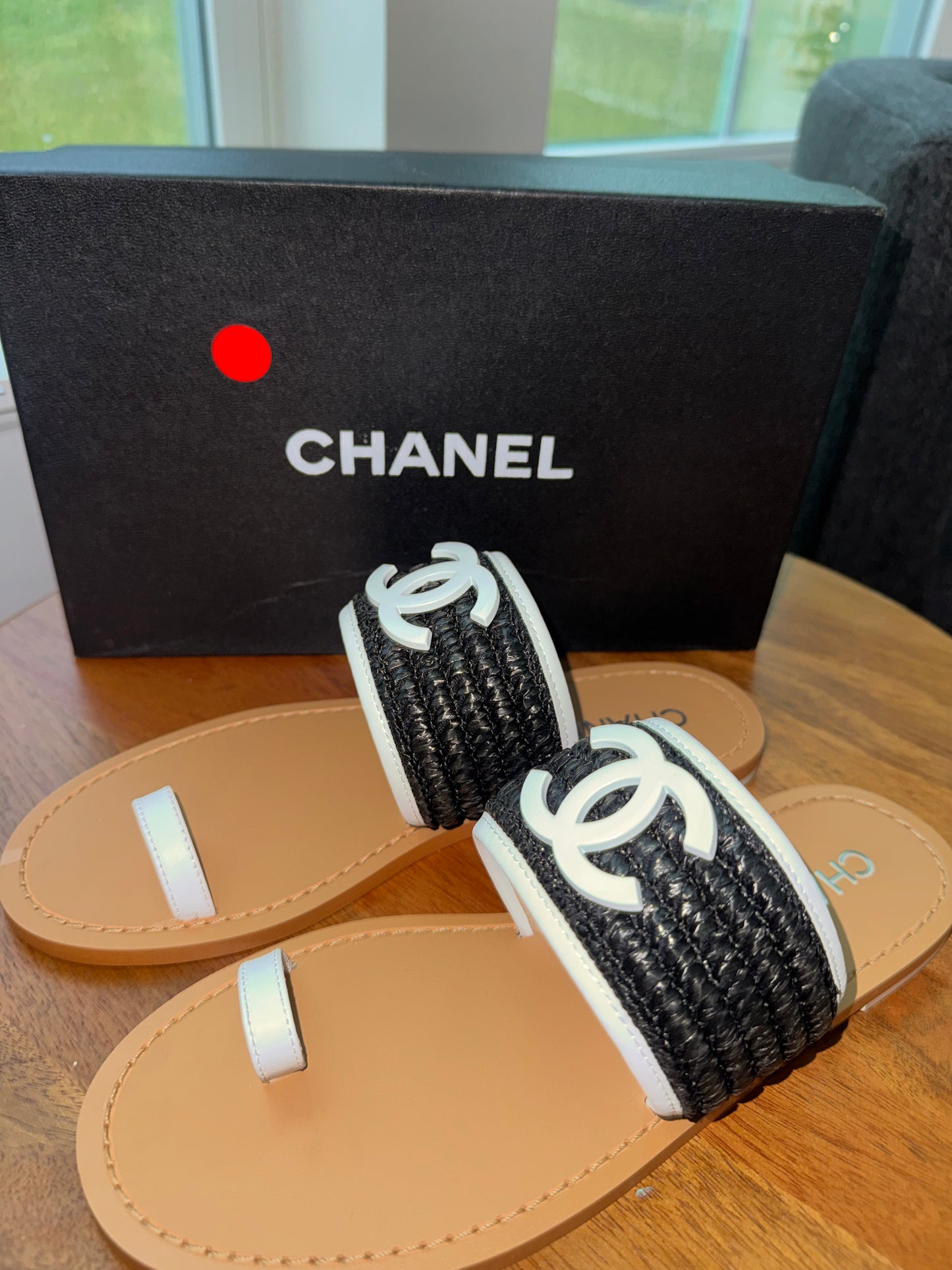Sandalias Chanel negras talla 8 top quality