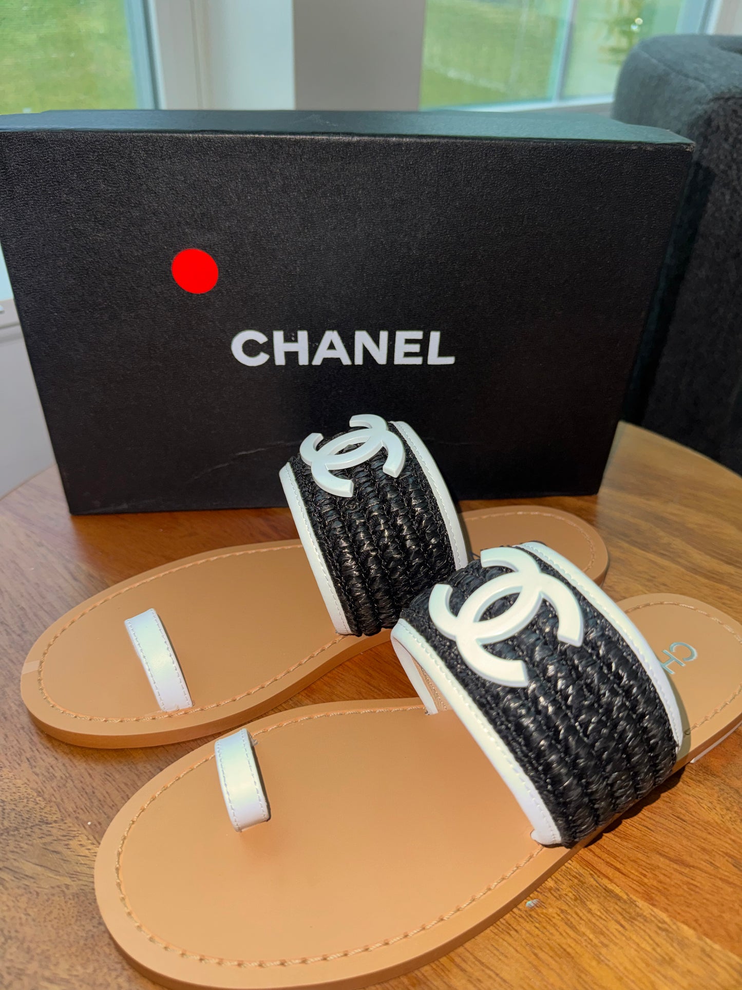 Sandalias Chanel negras talla 8 top quality