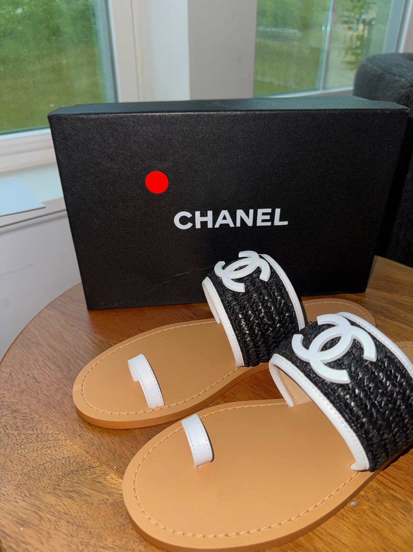 Sandalias Chanel negras talla 8 top quality