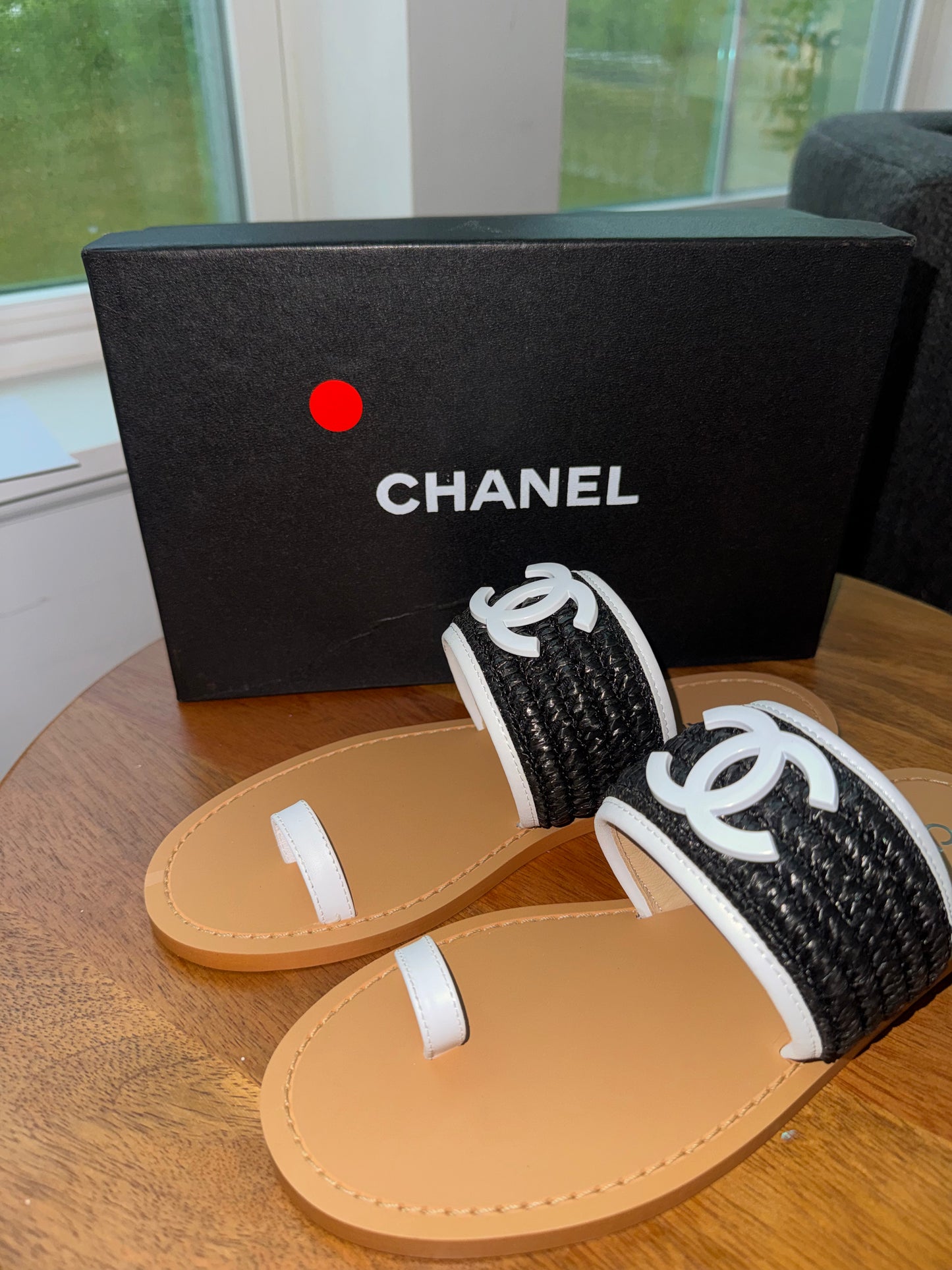 Sandalias Chanel negras talla 8 top quality