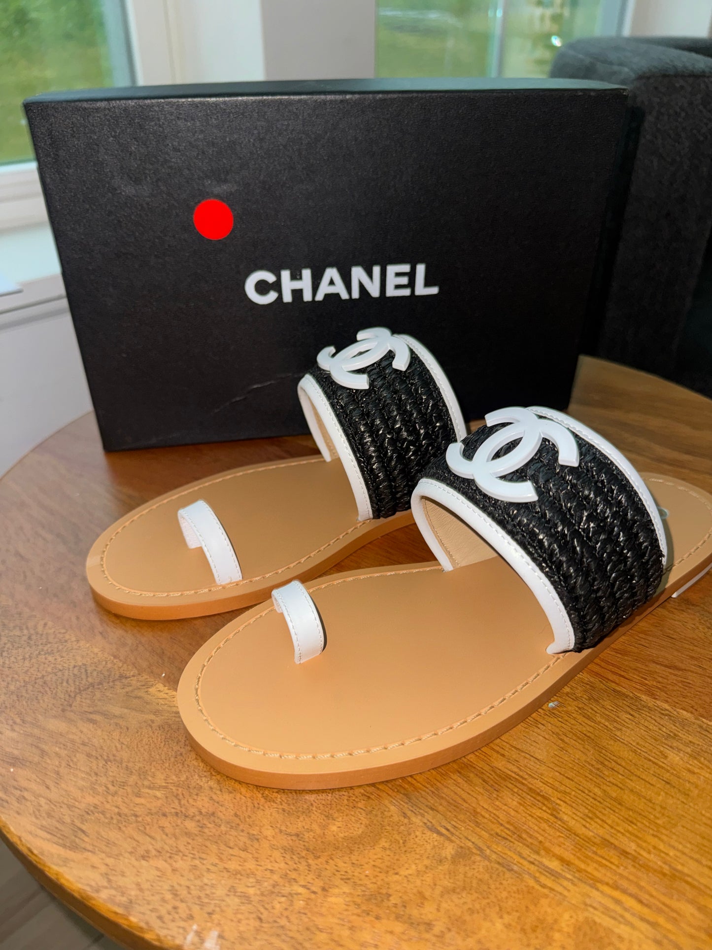 Sandalias Chanel negras talla 8 top quality