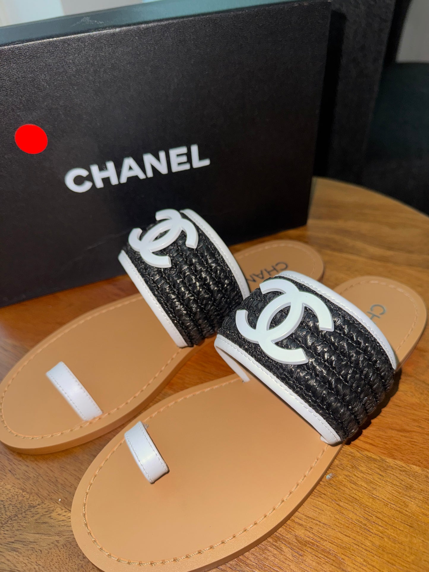 Sandalias Chanel negras talla 8 top quality