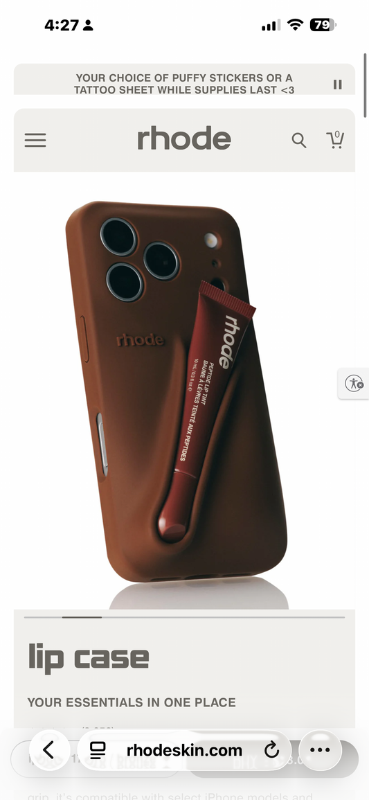 Case rhode original sin lipstick para iPhone 17 pro