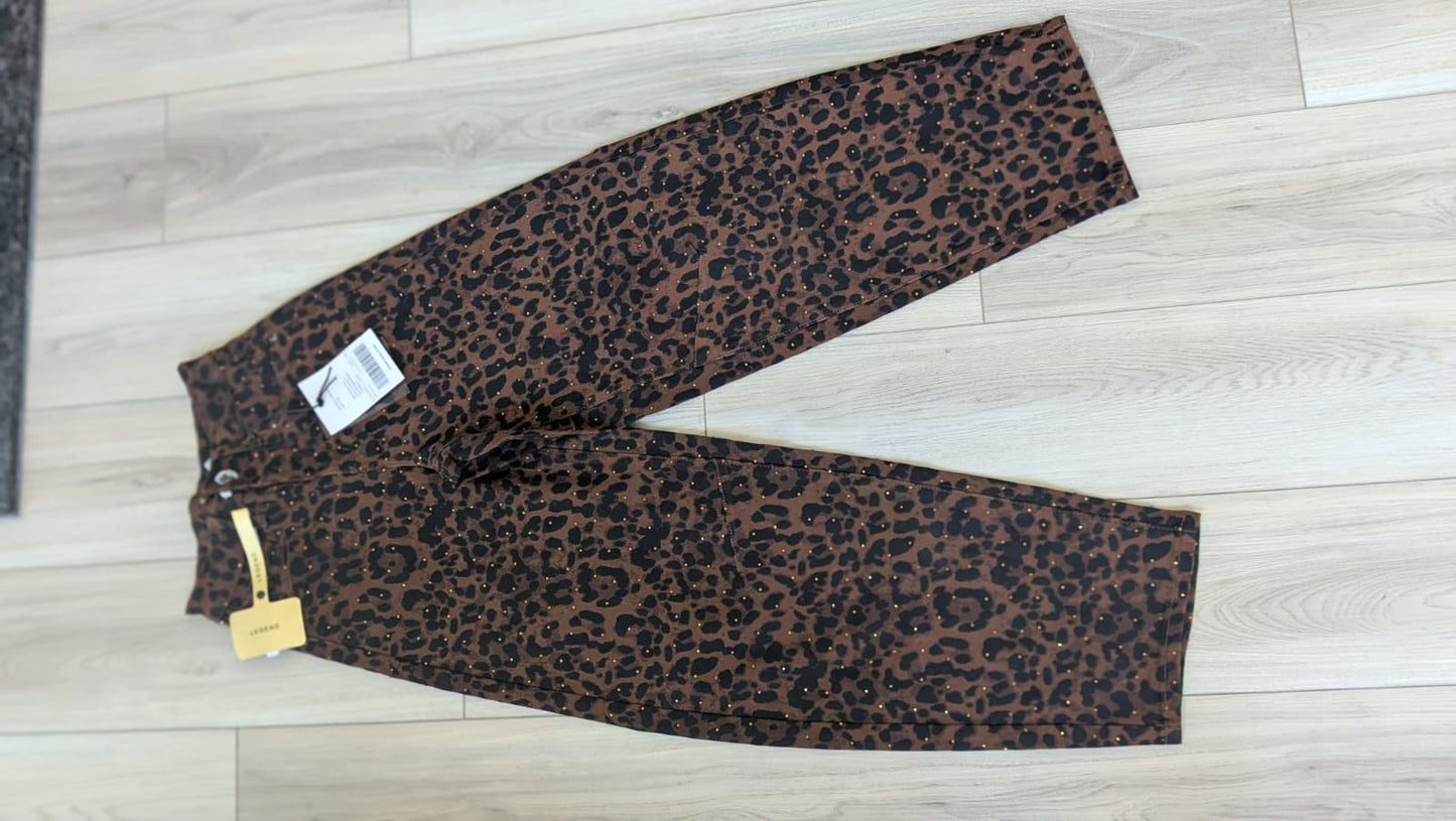 Pantalón barrel leopardo small nuevo
