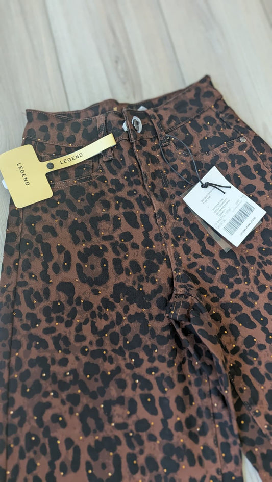 Pantalón barrel leopardo small nuevo