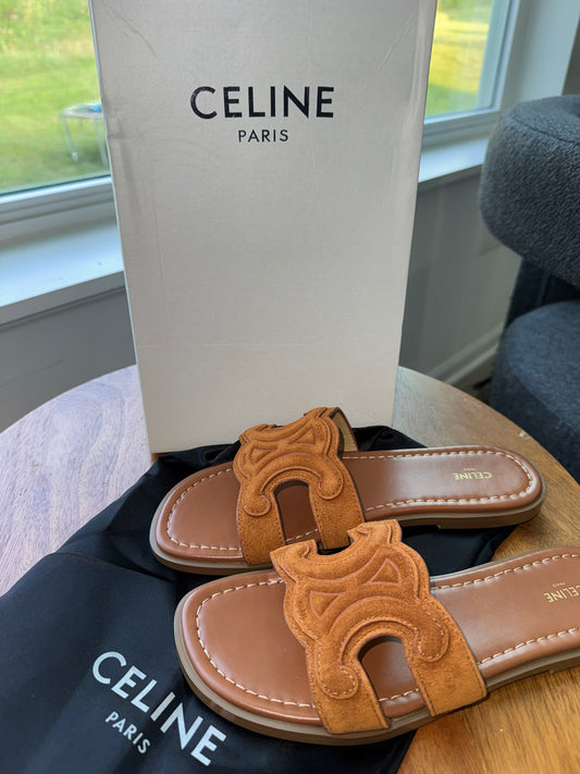 Sandalias Celine talla 8 top quality con caja y cubre polvo