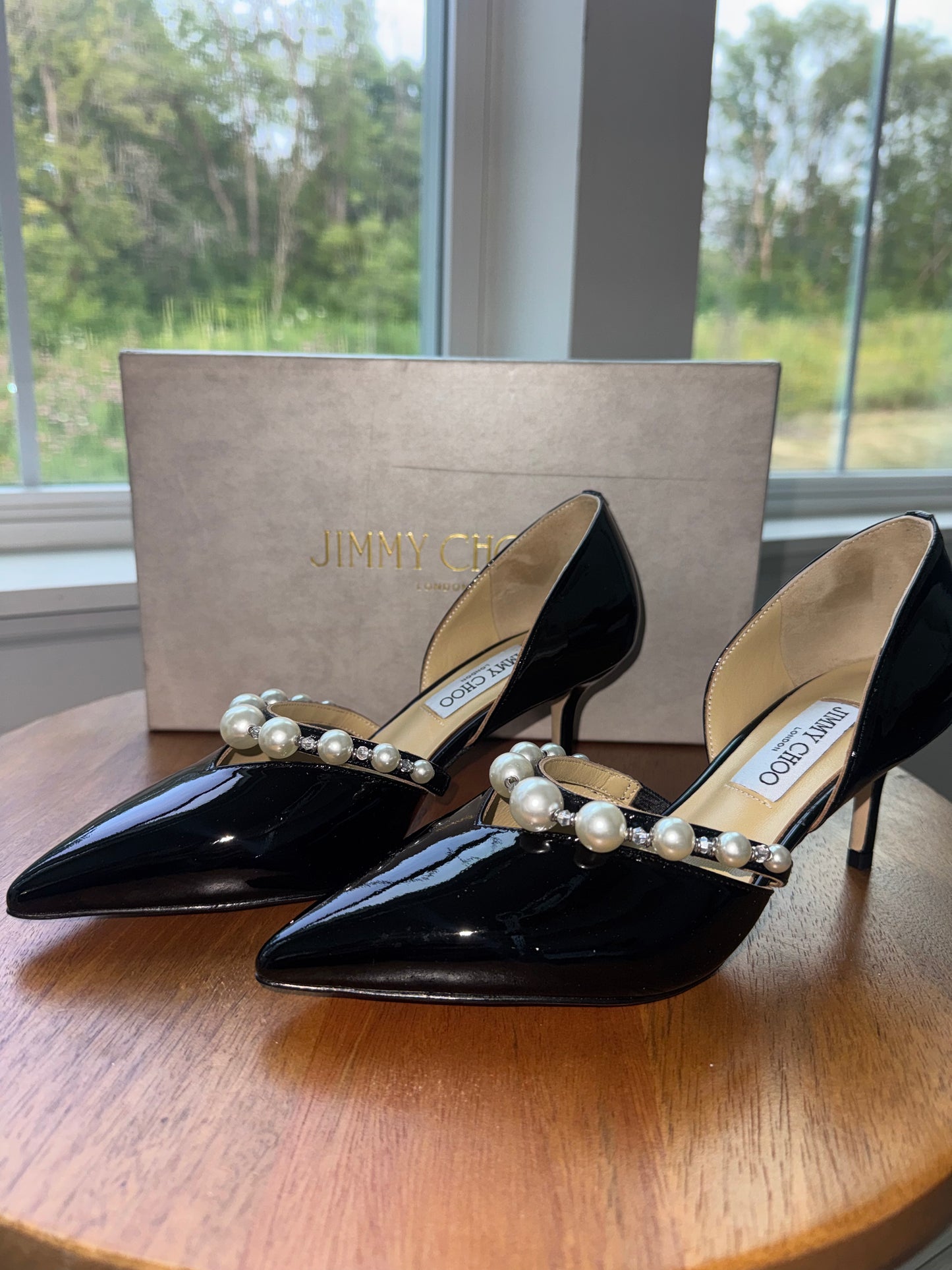 Tacones jimmy choo talla 8 top quality con Perla’s