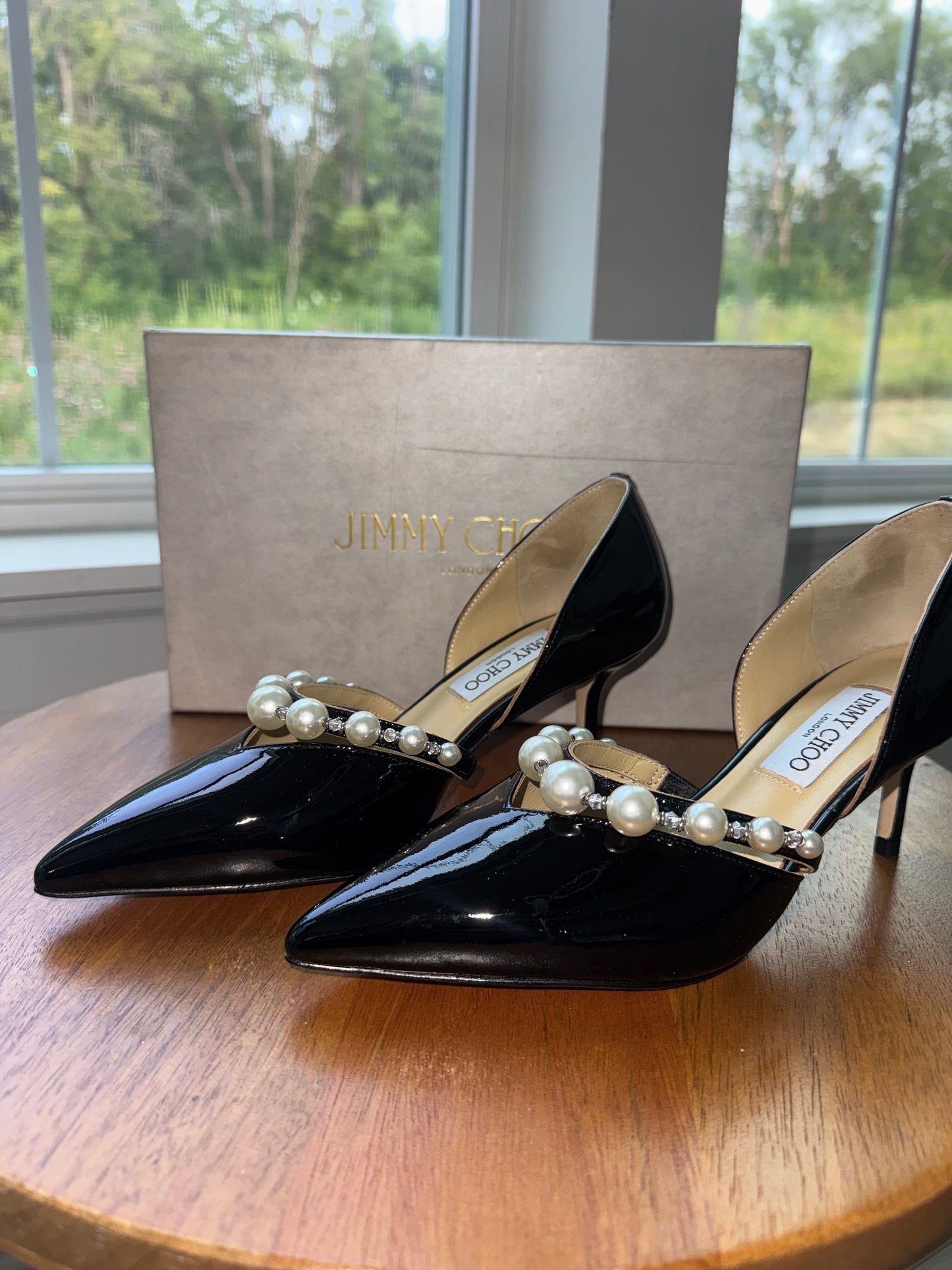 Tacones jimmy choo talla 8 top quality con Perla’s