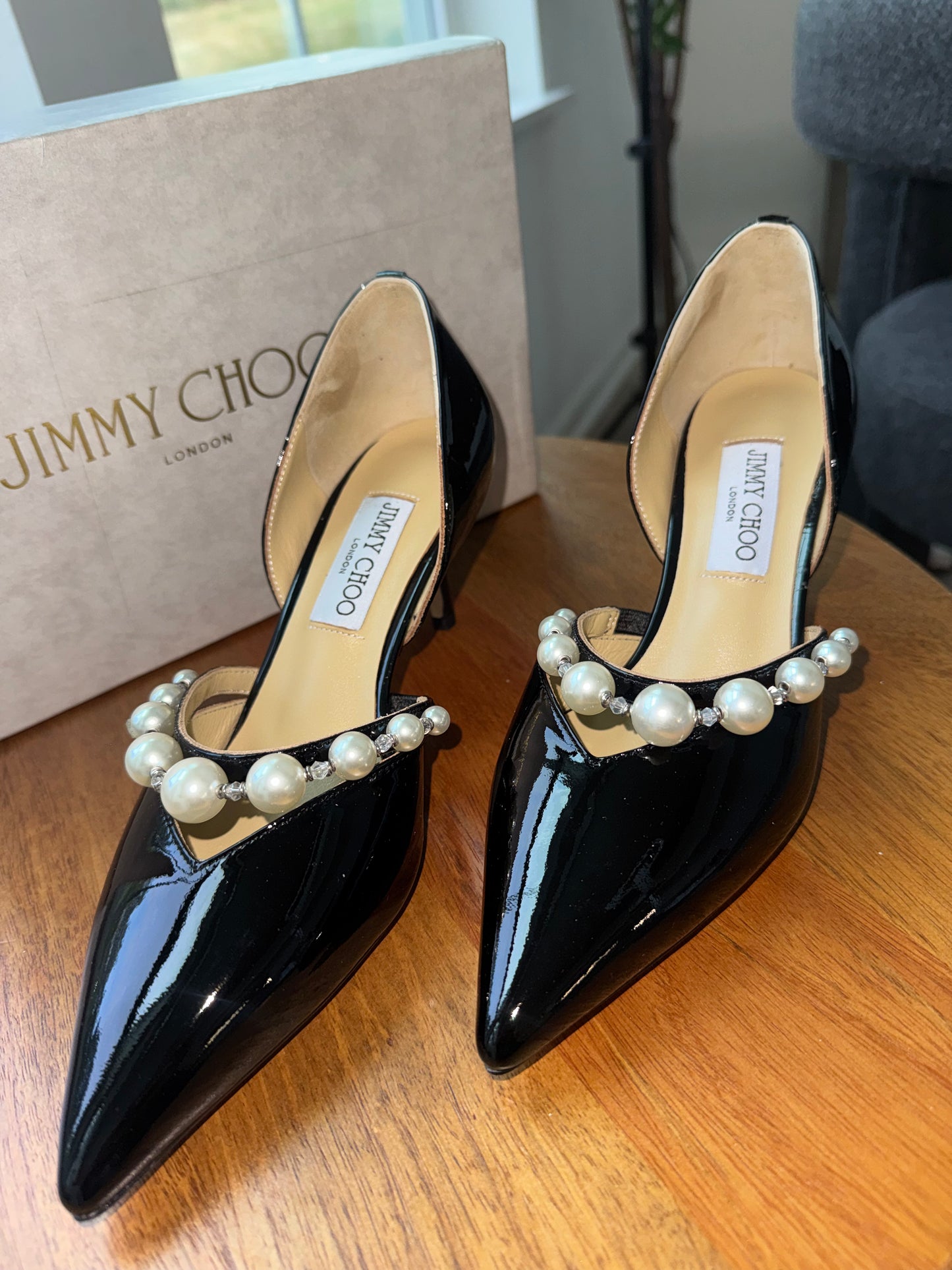 Tacones jimmy choo talla 8 top quality con Perla’s