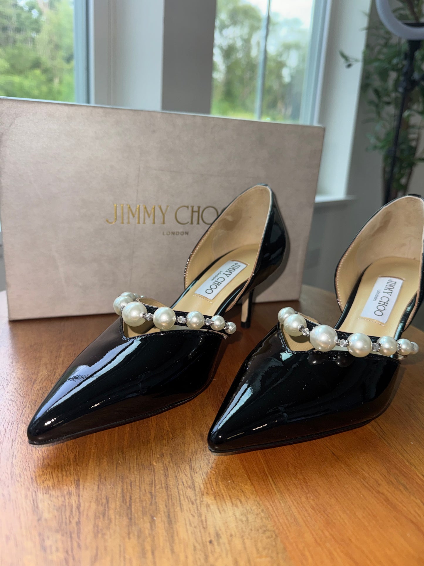 Tacones jimmy choo talla 8 top quality con Perla’s