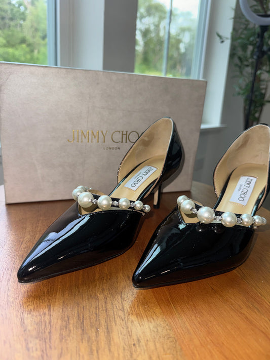 Tacones jimmy choo talla 8 top quality con Perla’s