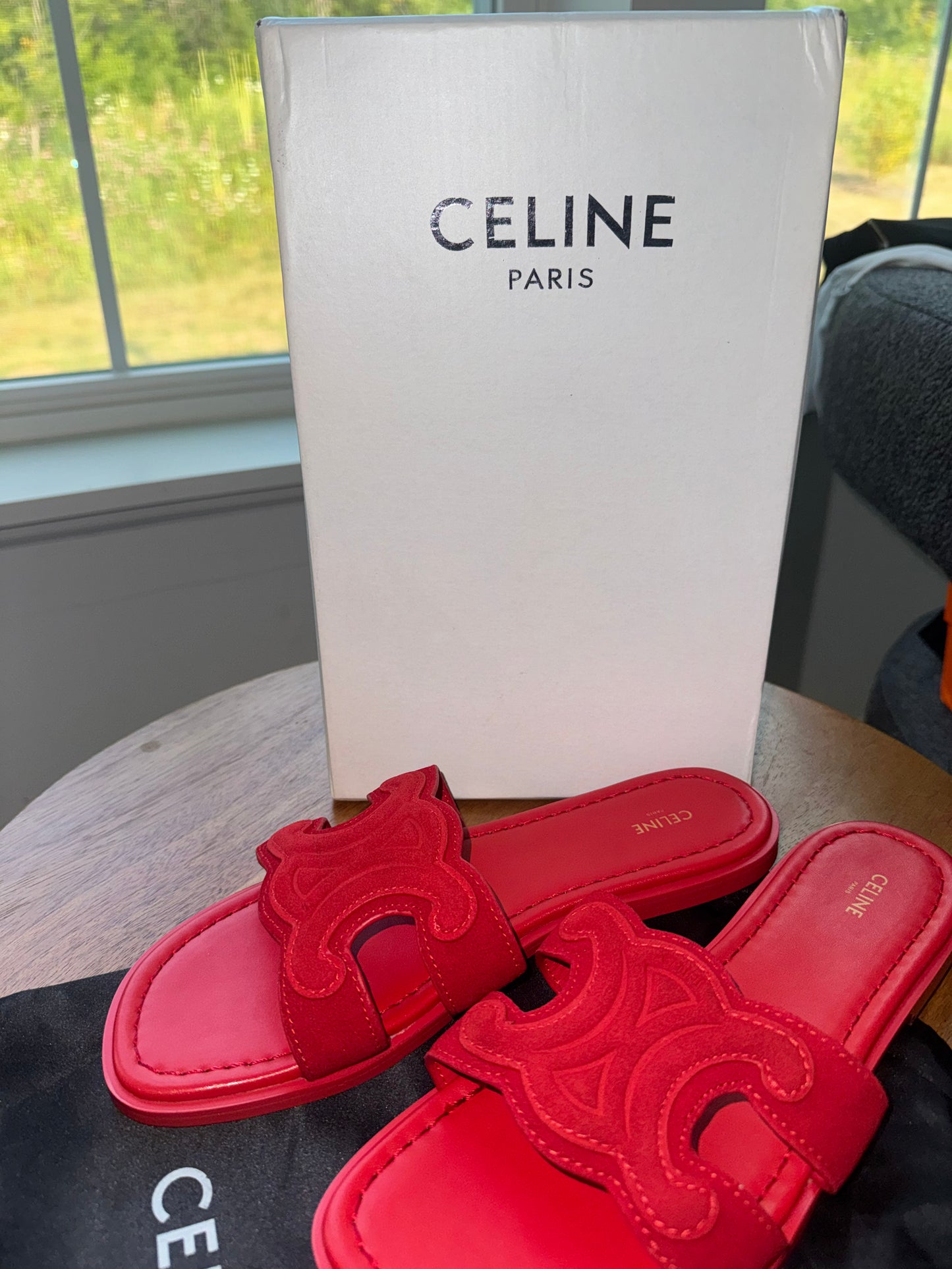 Sandalias Celine Rojas talla 8 top quality nueva temporada