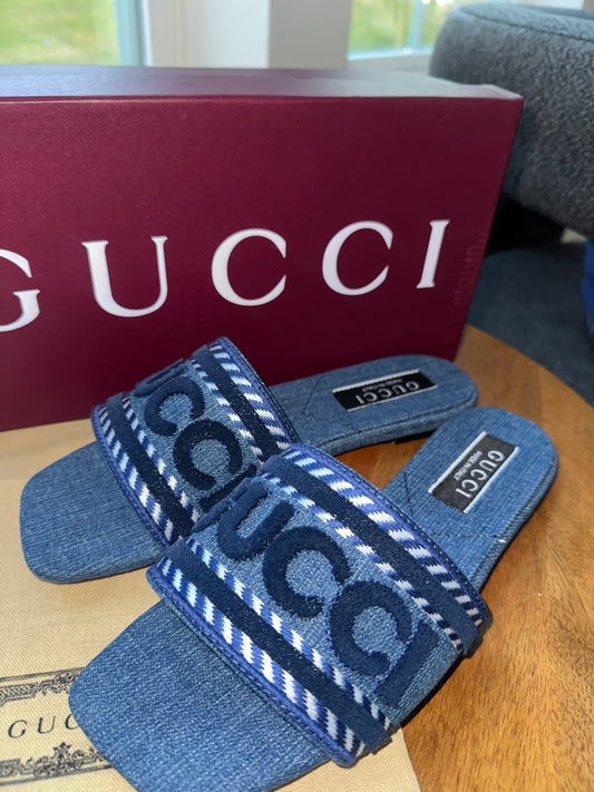 Sandalias Gucci mezclilla talla 8