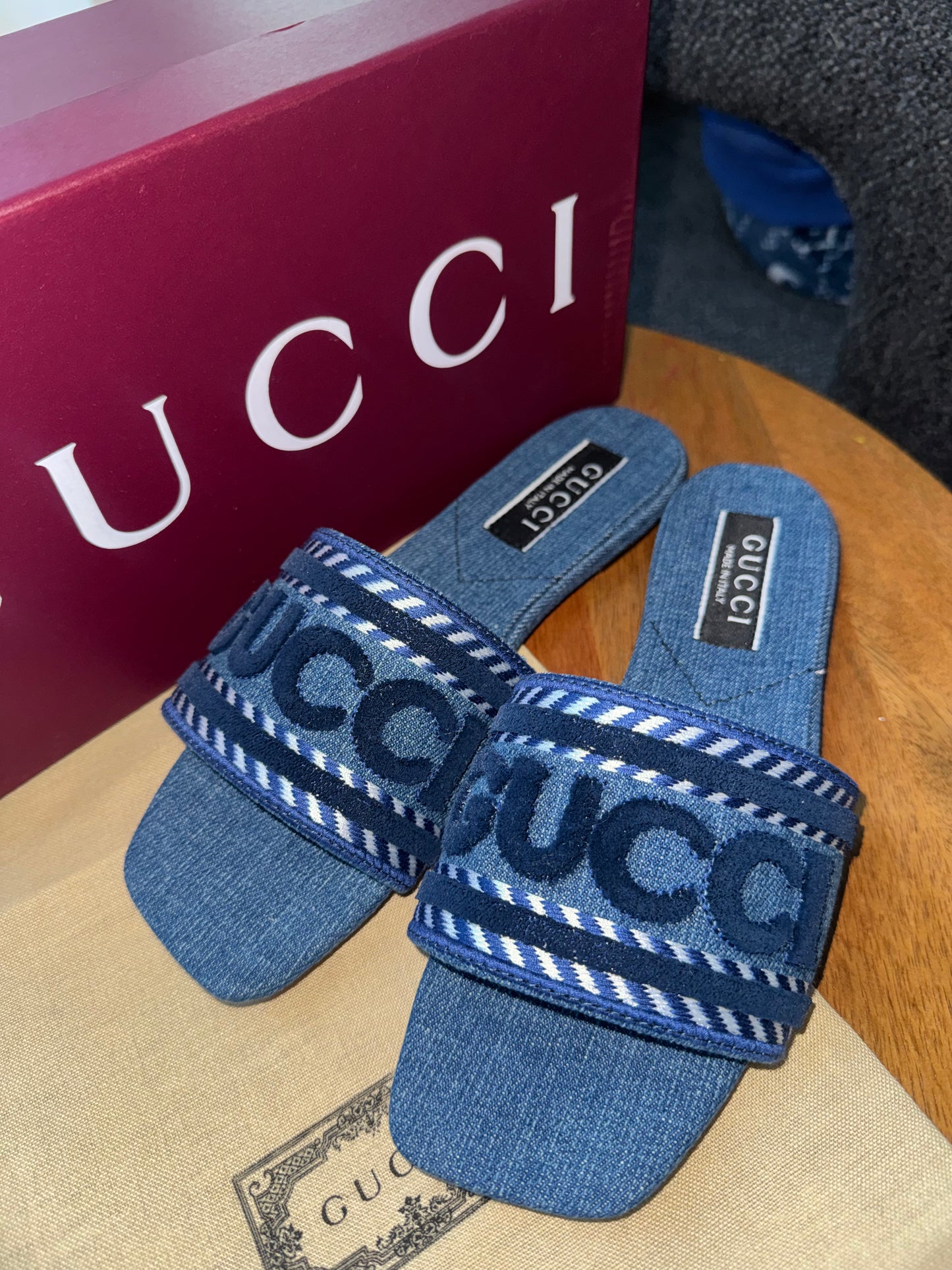 Sandalias Gucci mezclilla talla 8