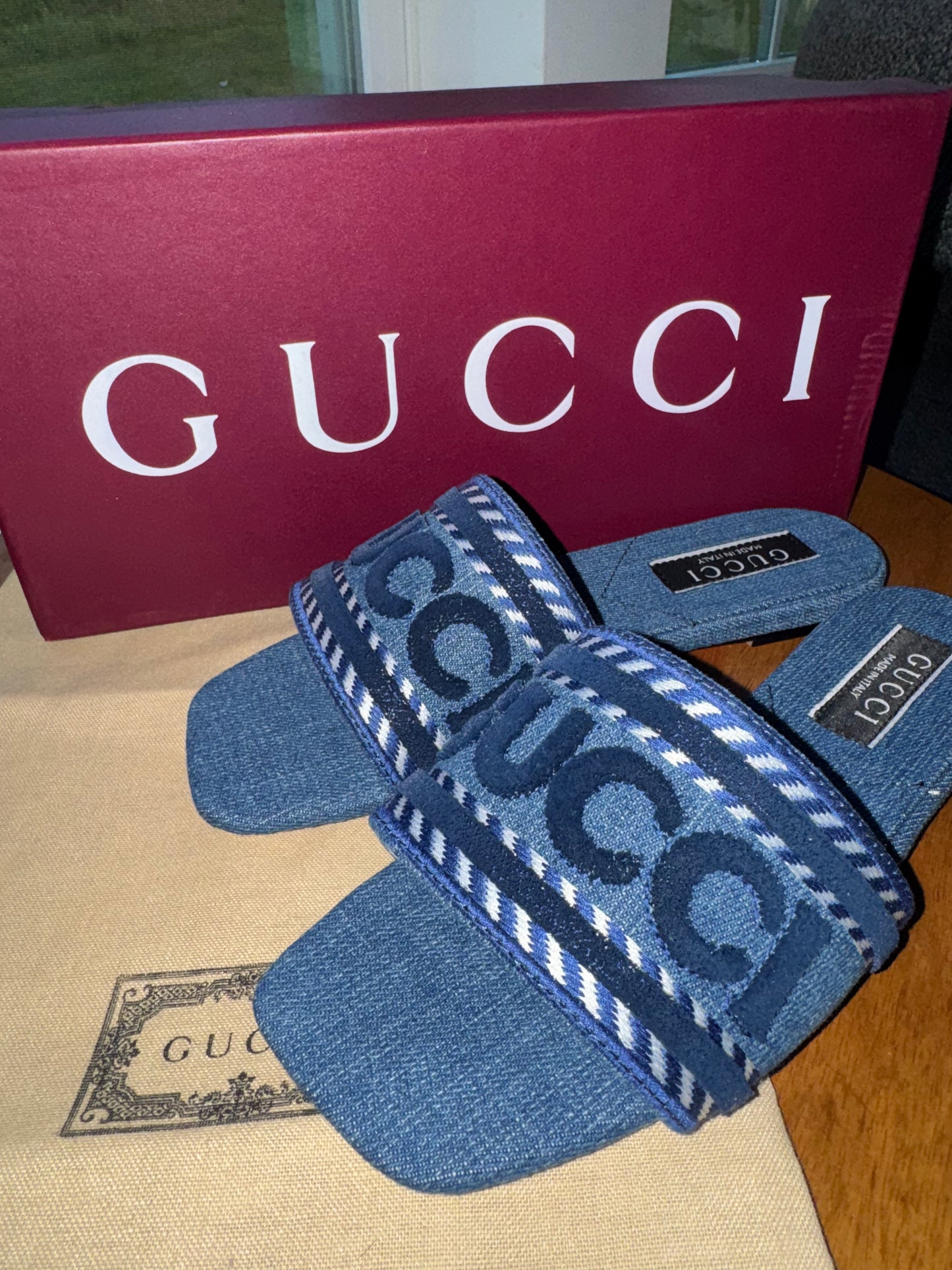 Sandalias Gucci mezclilla talla 8