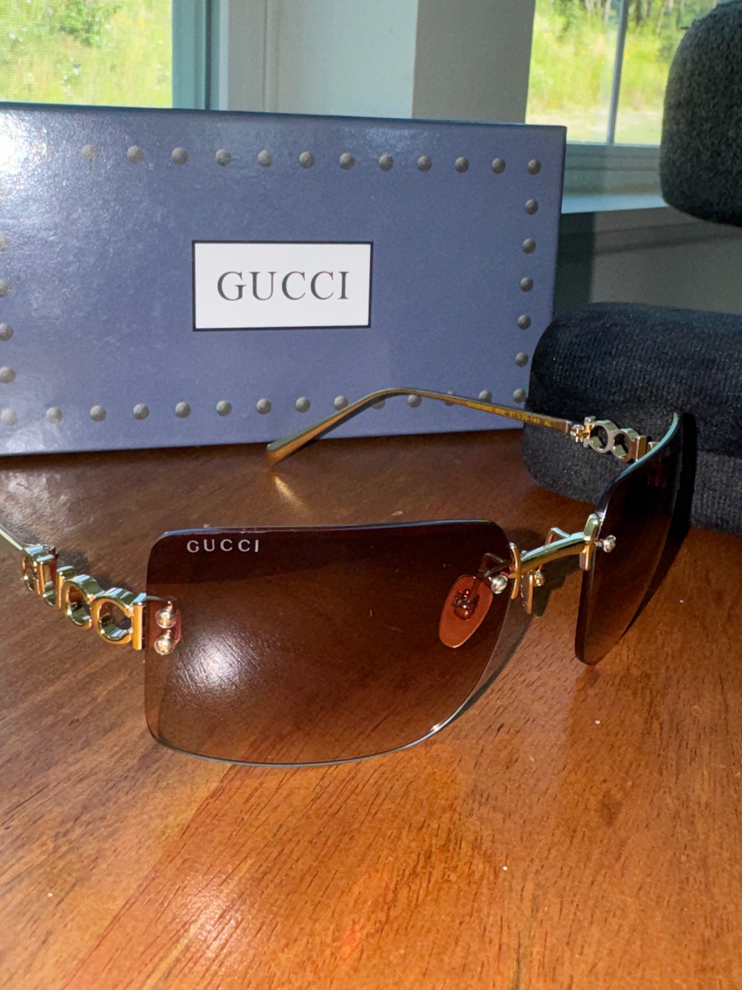 Lentes Gucci top quality con caja y estuche