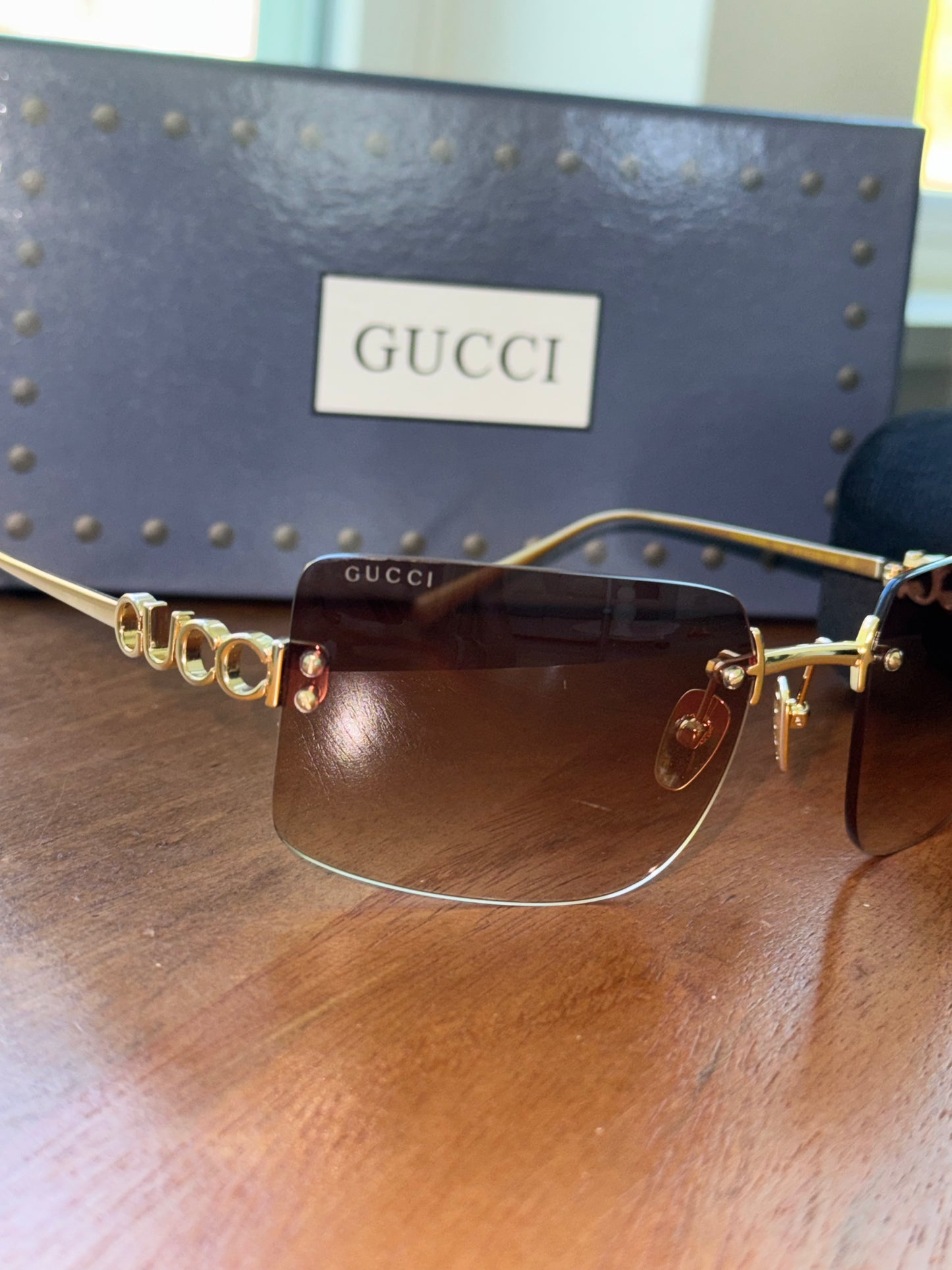 Lentes Gucci top quality con caja y estuche