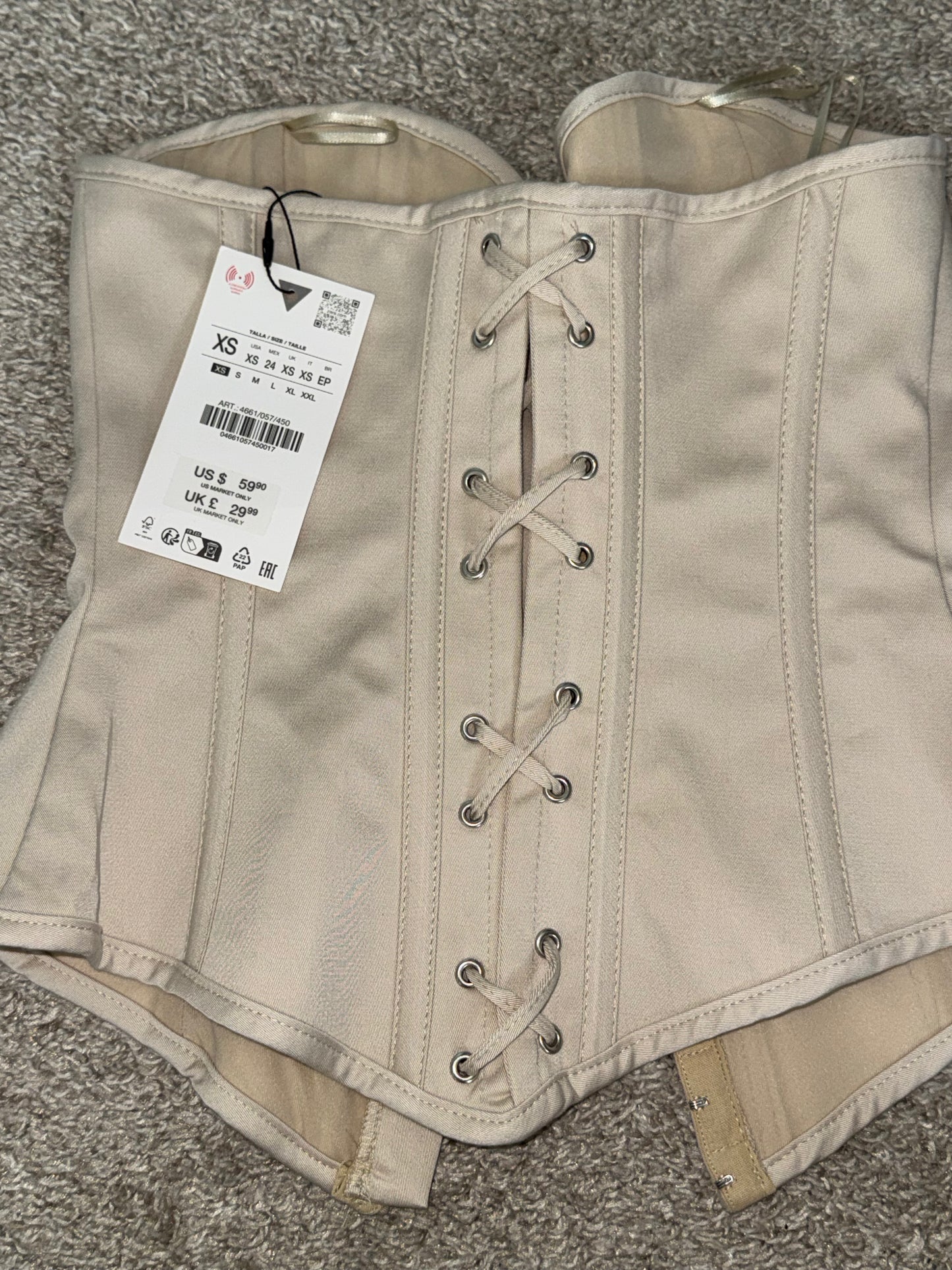 Closet sale corset ZAR XS nuevo