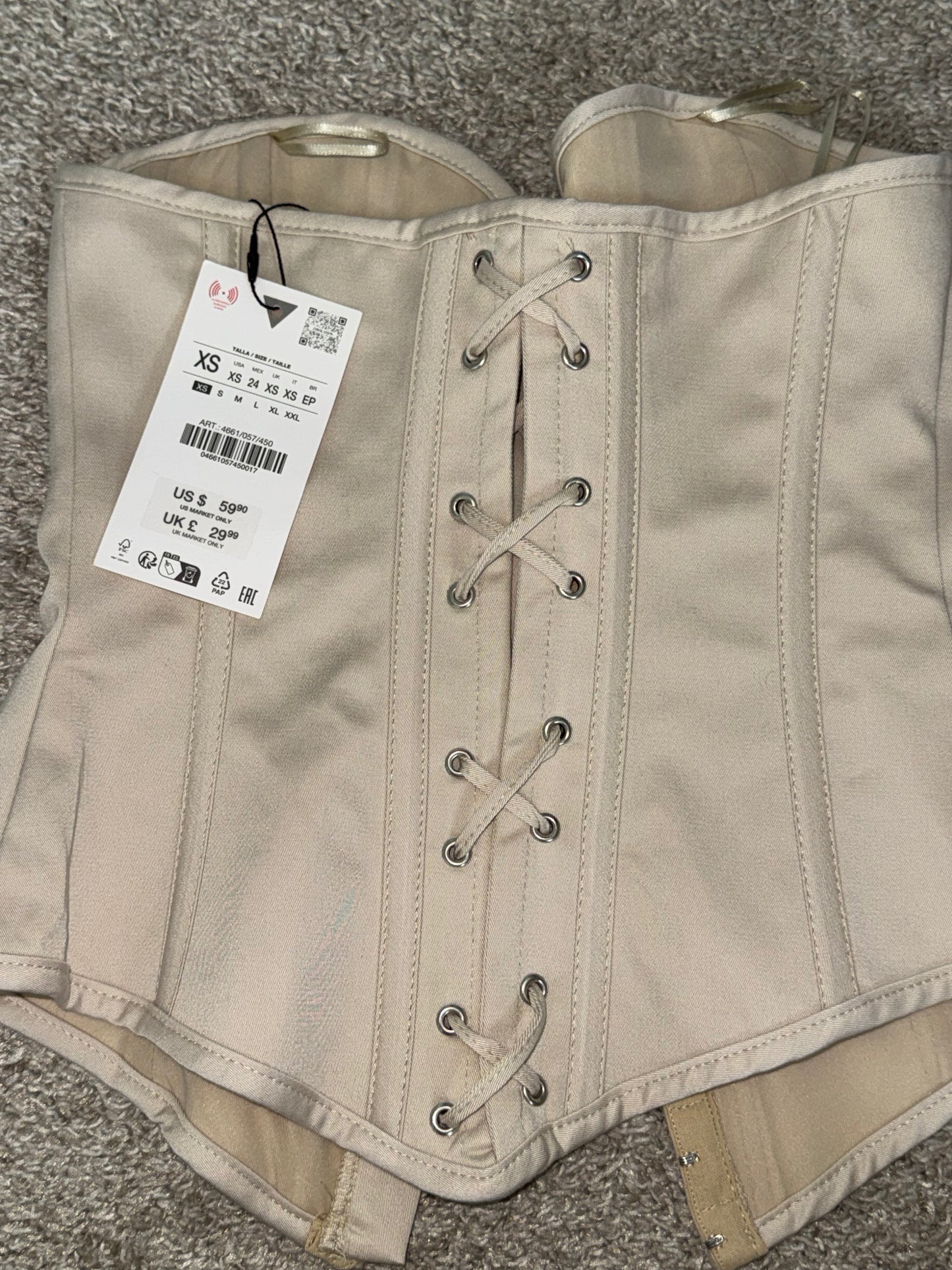Closet sale corset ZAR XS nuevo